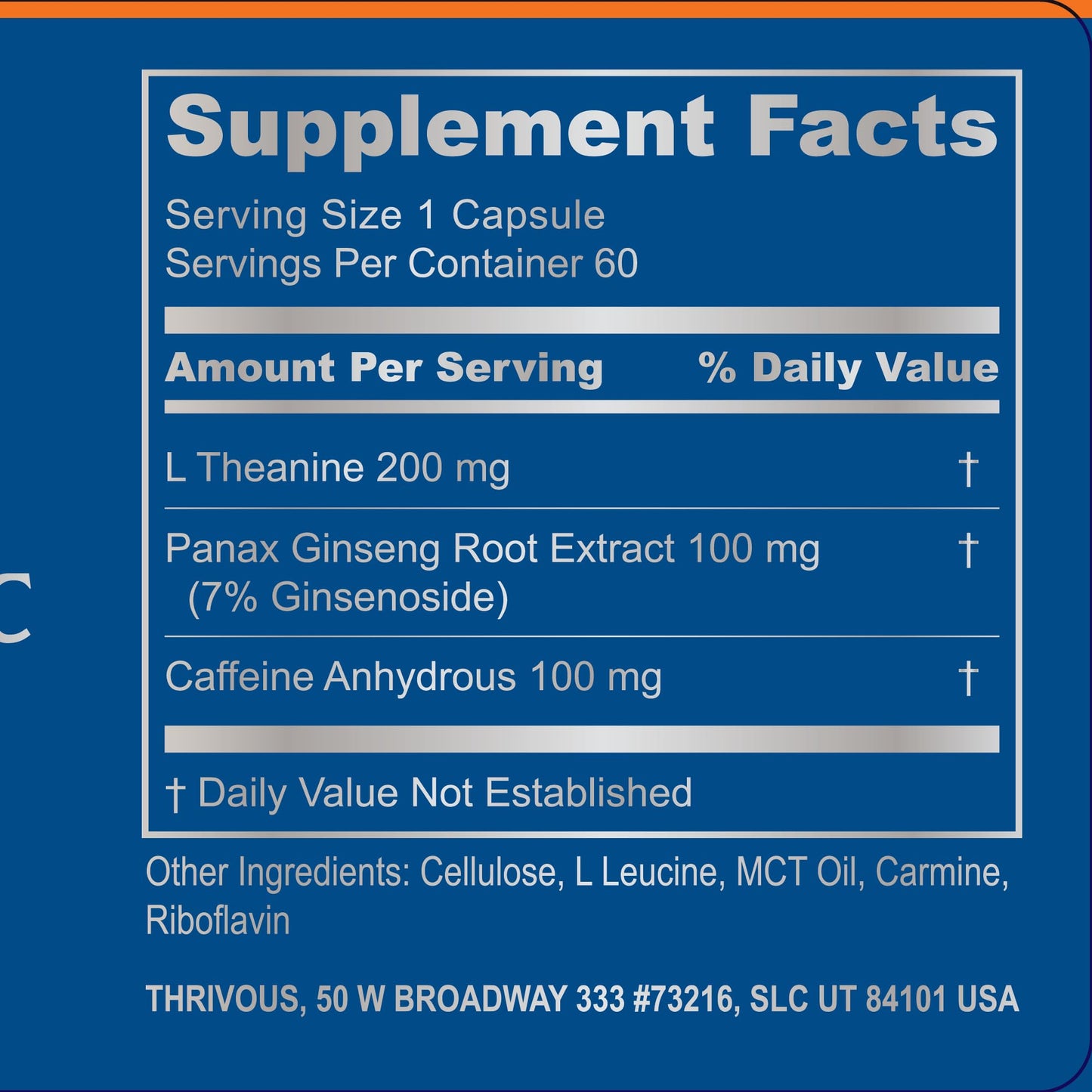 Thrivous Surge Acute Nootropic Capsule, 60 Count
