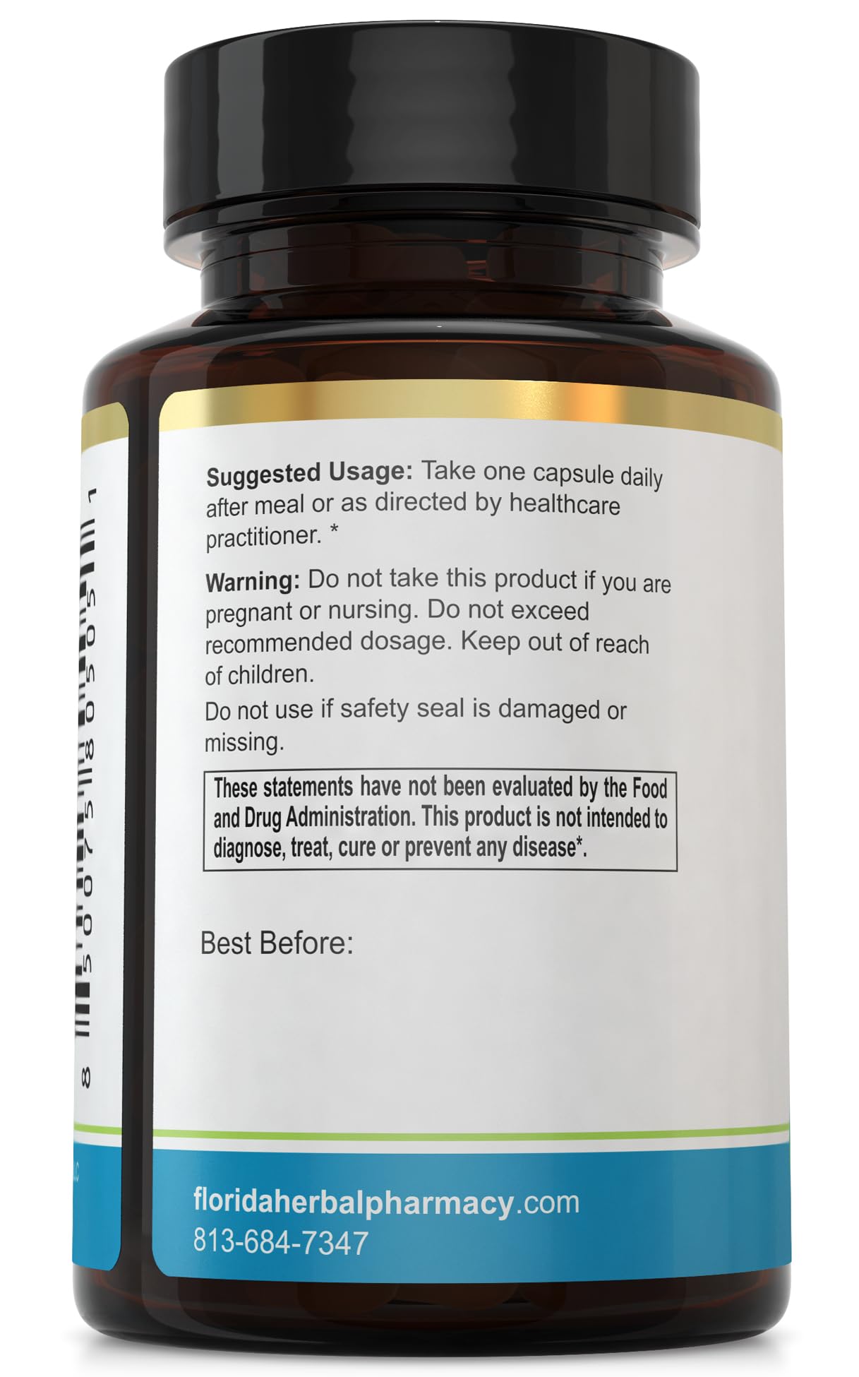 Florida Herbal Pharmacy Klamath Blue Green Algae Extract Supplement 10:1 Capsules, 120 Count