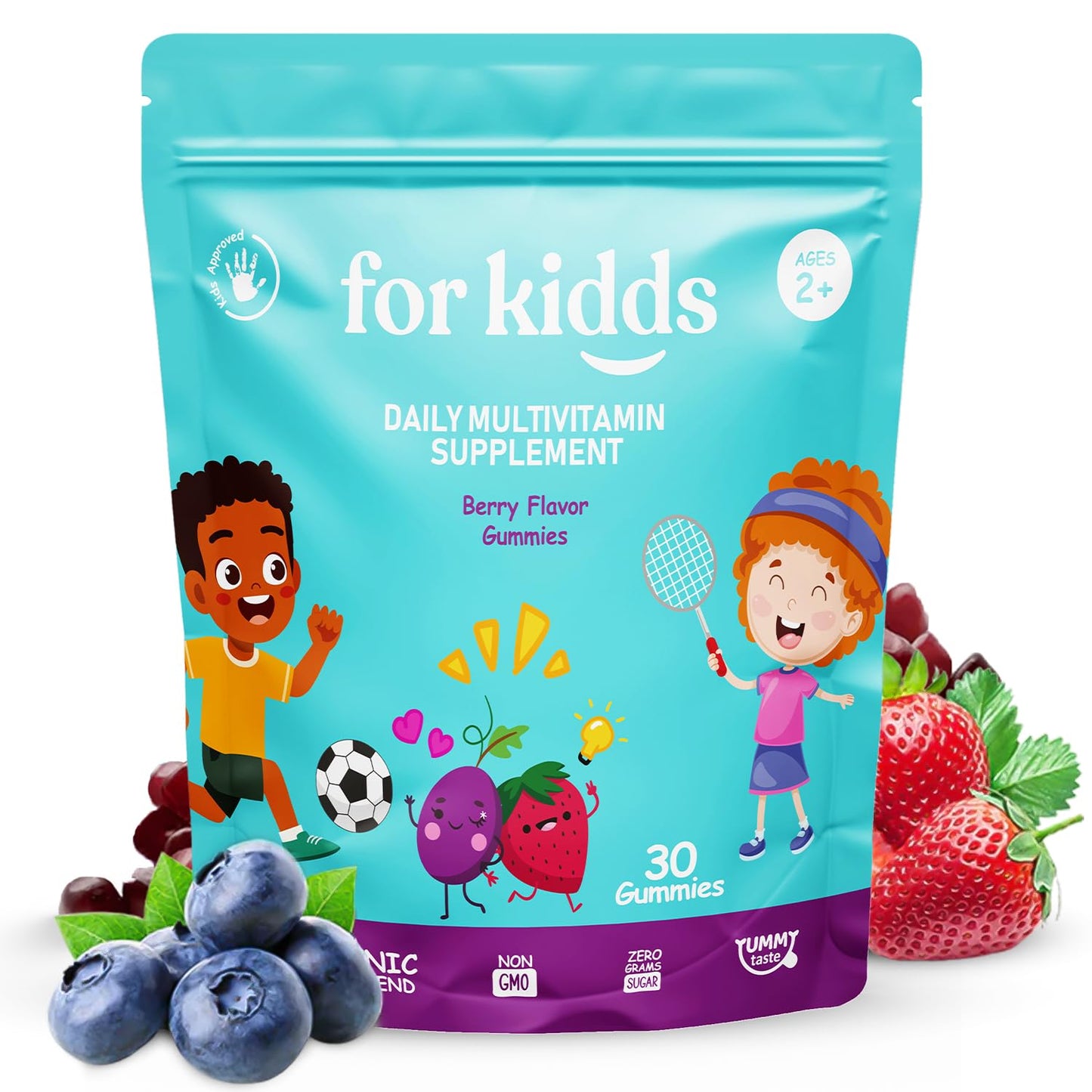 ZettoA Daily Multivitamins for Kids Ages 2+ Gummy 30 Count