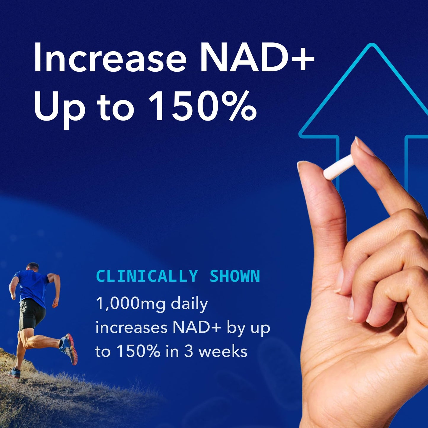 TRU NIAGEN Patented NAD+ Supplement Nicotinamide Riboside (NR) Capsule, 30 Capsules