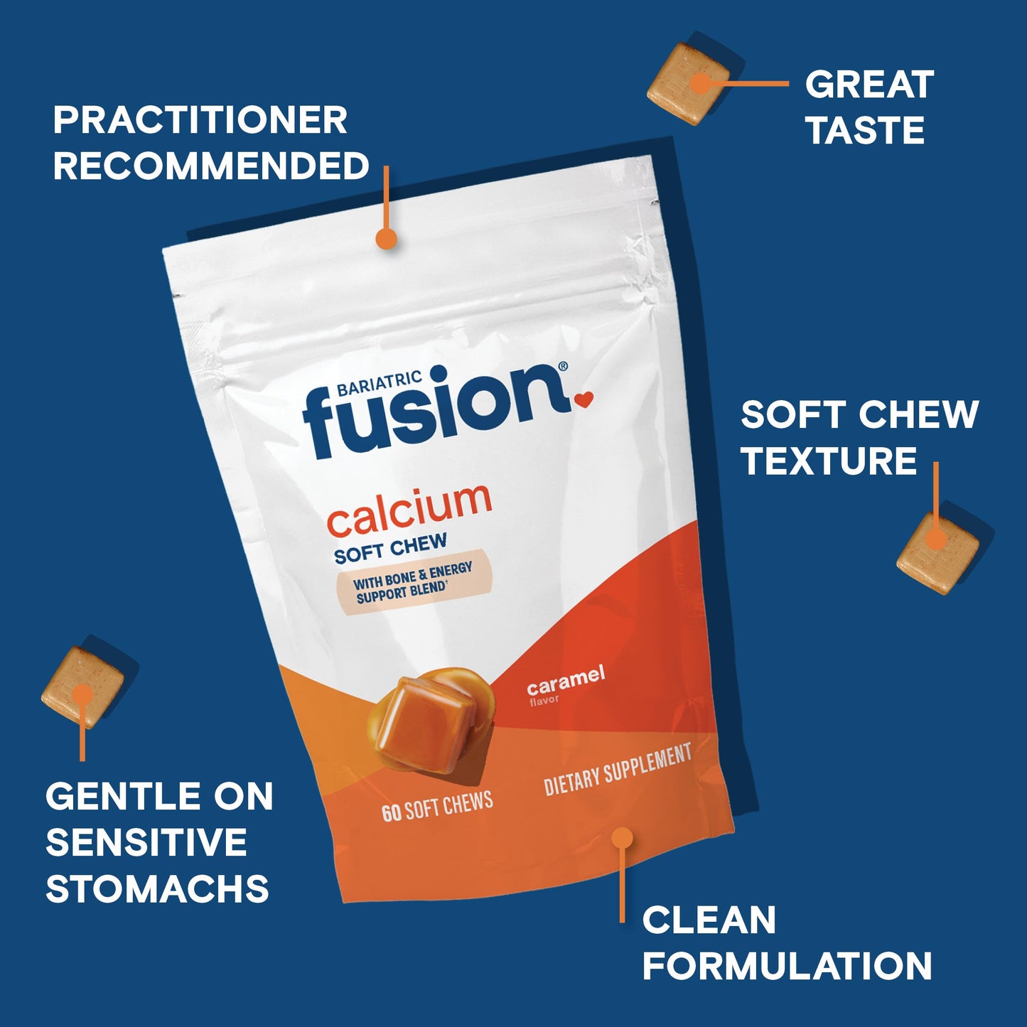 Bariatric Fusion Bariatric Calcium Citrate with Vitamin D3 Bariatric Vitamin Gummy 60 Count