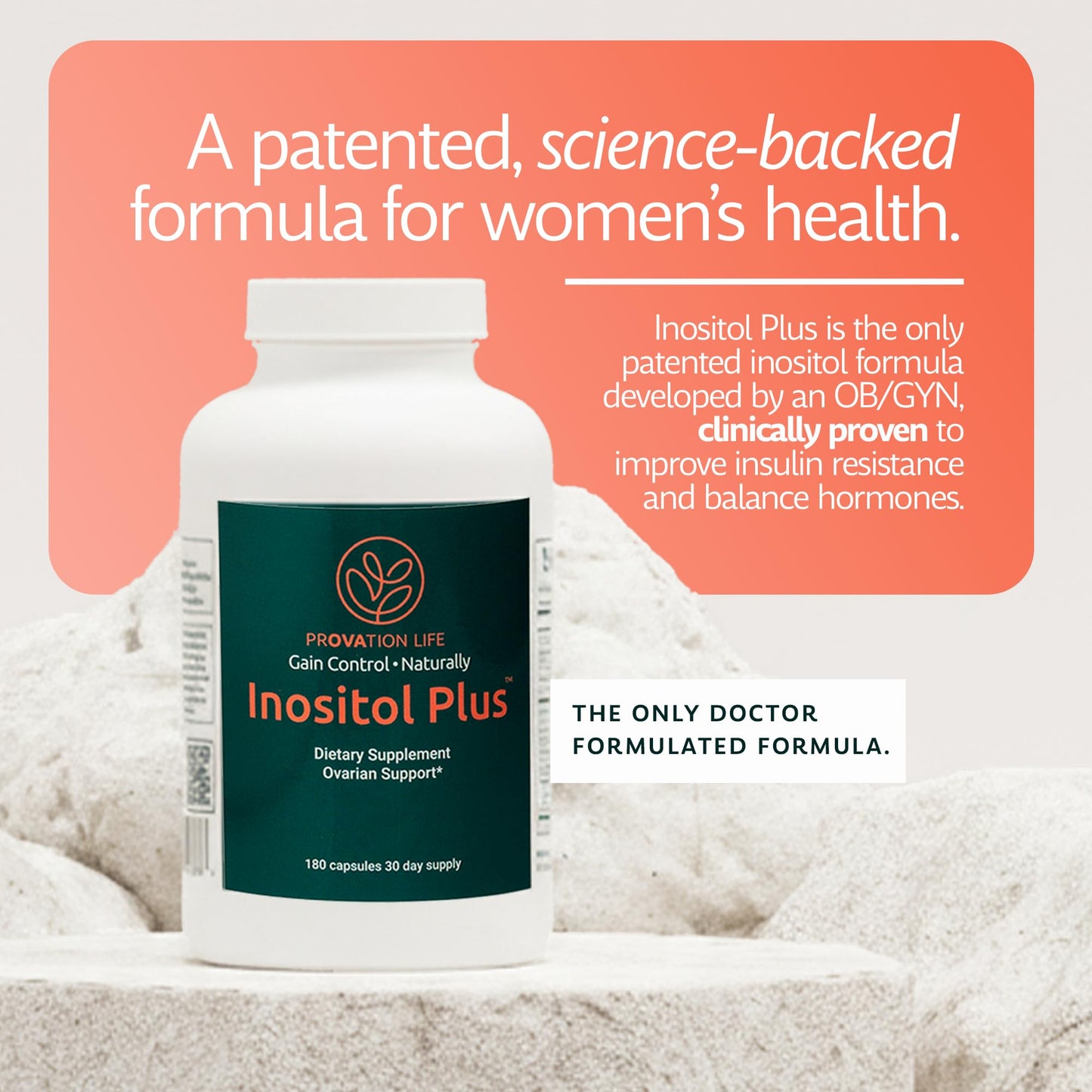 Inositol Plus Supplement for Women, 40:1 Myo-Inositol & D-Chiro Blend with 12 Ingredients, 180 Tablets