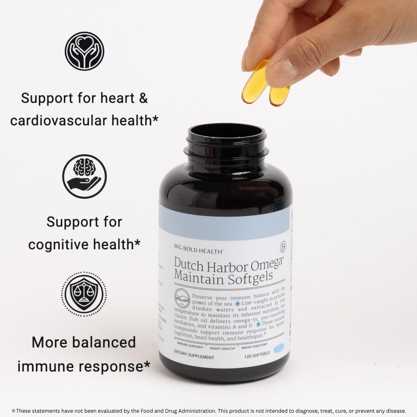 BIG BOLD HEALTH Dutch Harbor Omega Maintain Softgels 120 Count