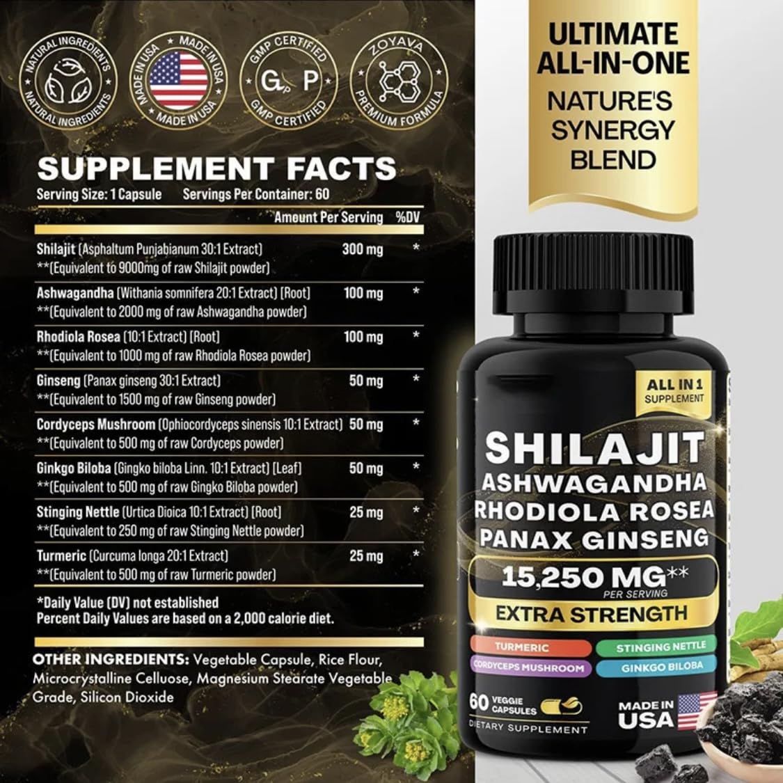 Generic Sea Moss & Shilajit Capsule Bundle, 120 Capsules