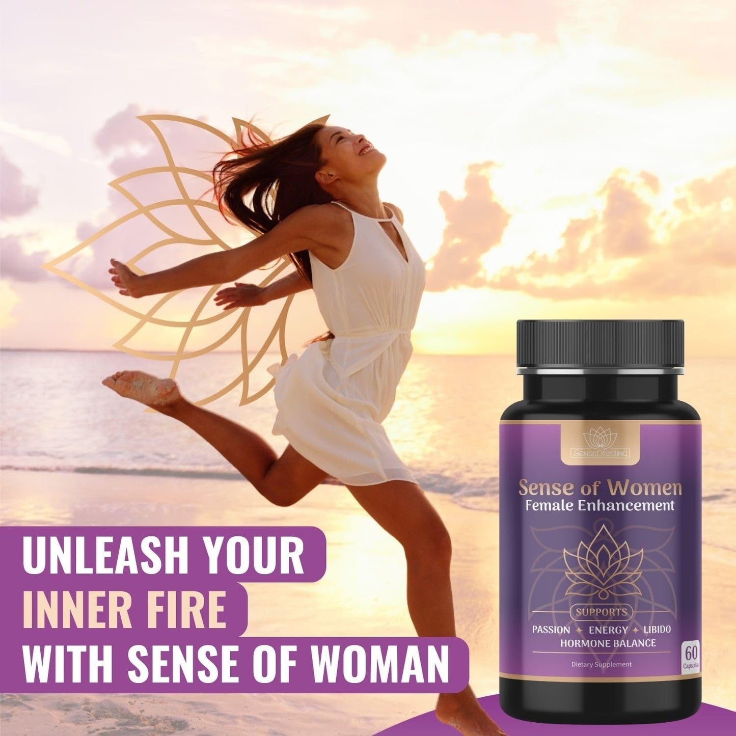 senseOfeeling Sense of Women Natural Female Enhancement Pills 60 Capsules