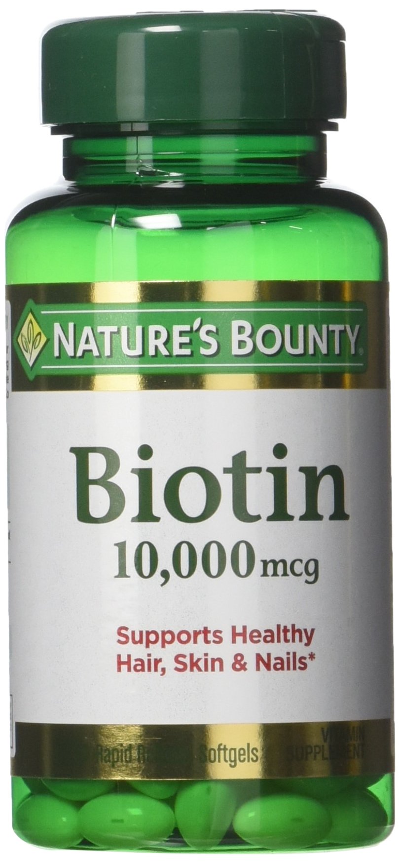 Nature's Bounty Biotin 10,000 mcg Softgel 120 Count