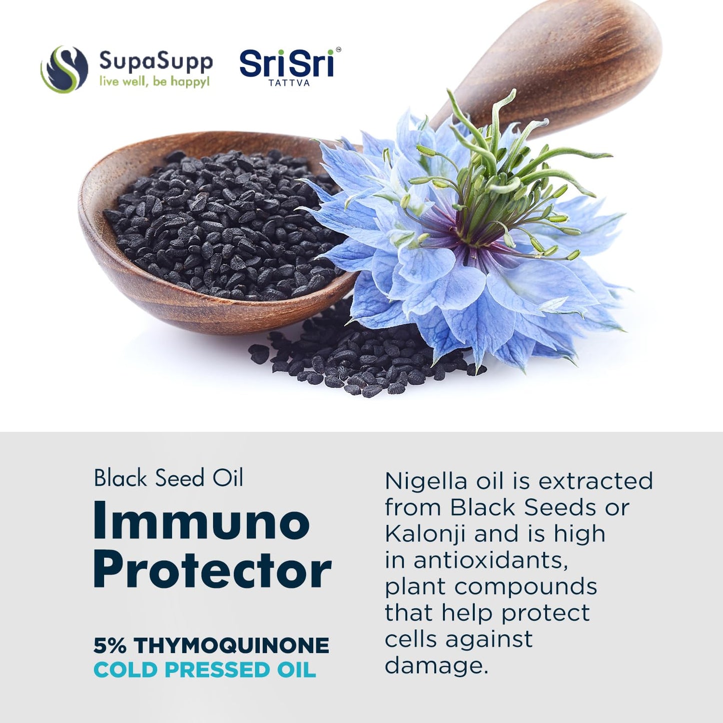 SRI SRI TATTVA Cold-Pressed Nigella Sativa Capsules 60 Veg Caps