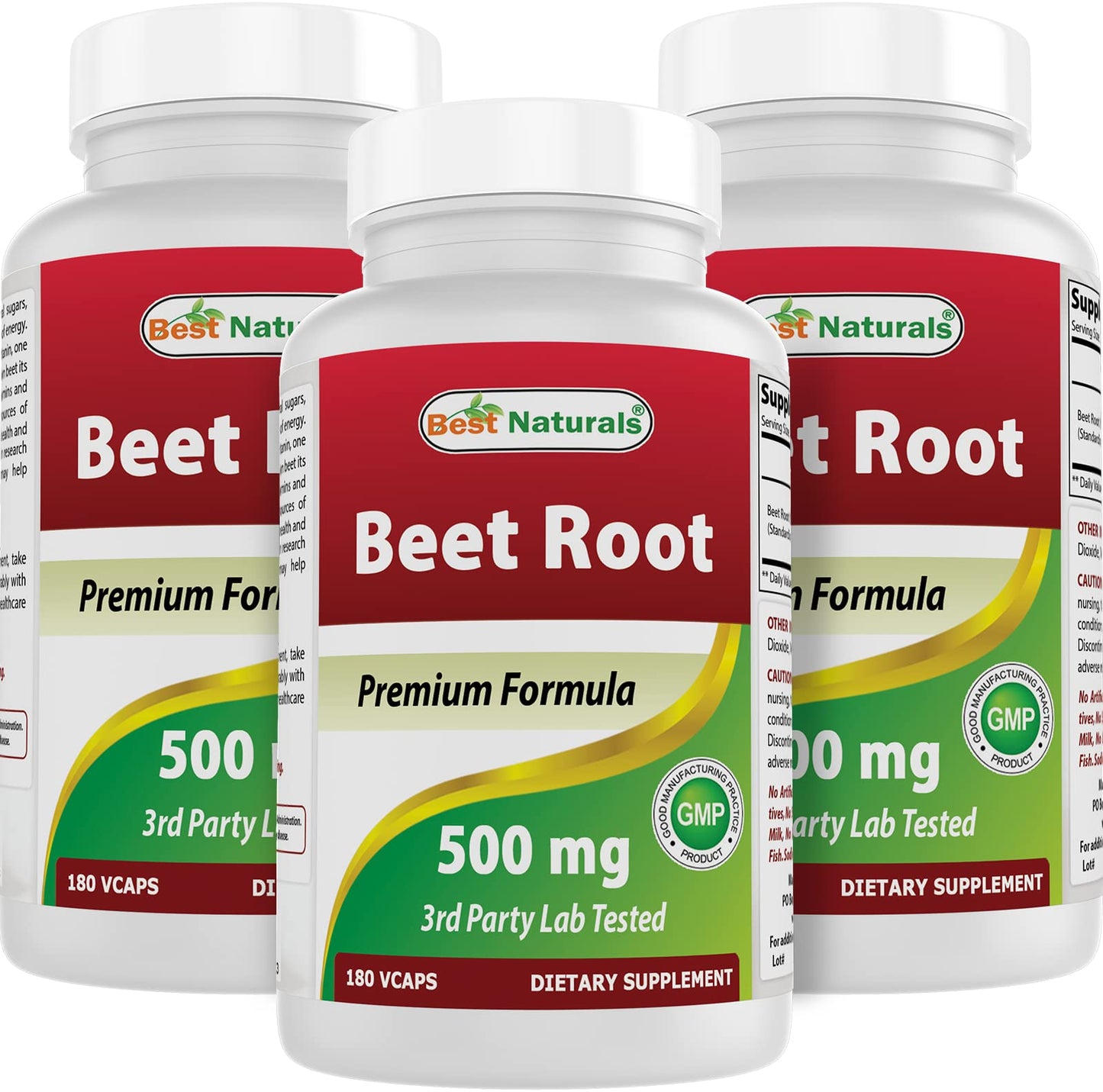 Best Naturals Beet Root Powder 500 mg Capsules, 540 Count