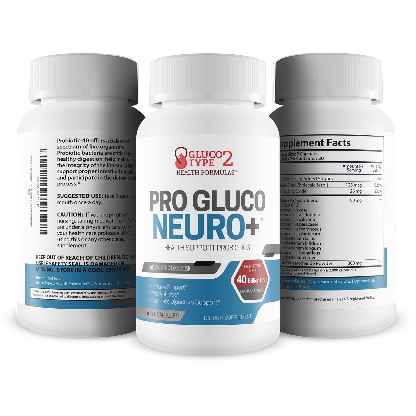 Unknown Pro Gluco Neuro + Probiotic Health Support Capsule 1 Count