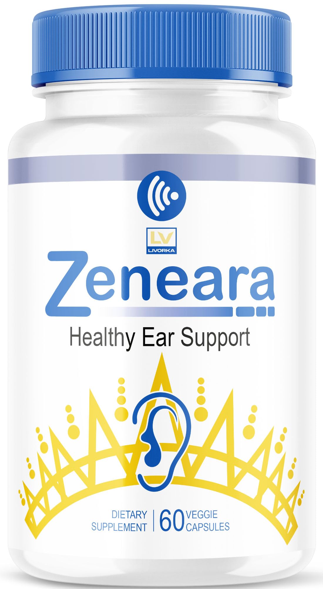 LIVORKA Zeneara Healthy Ear Support Supplement Capsules 60 Count