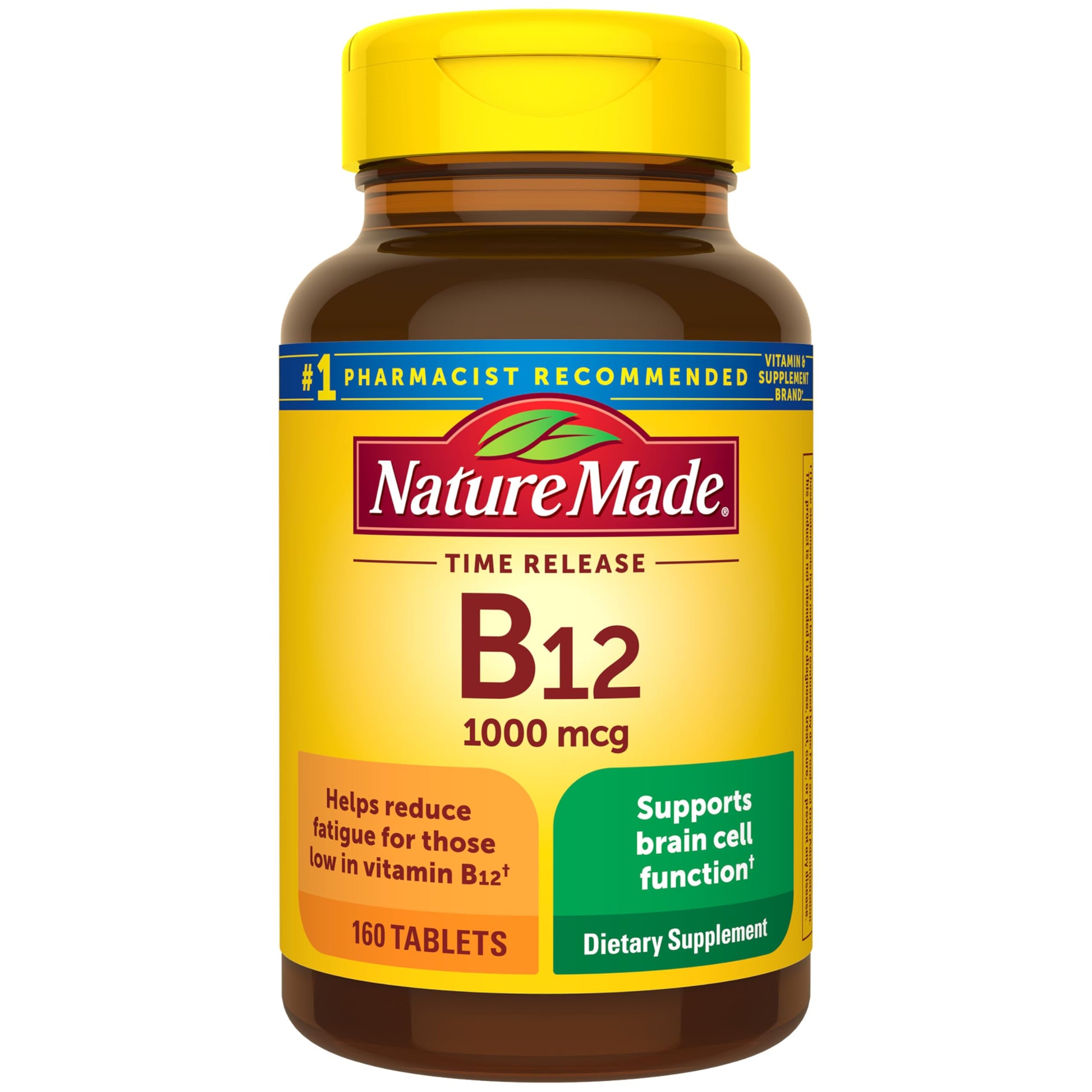 Nature Made Vitamin B12 1000 mcg Time Release Tablet, 160 Tablets