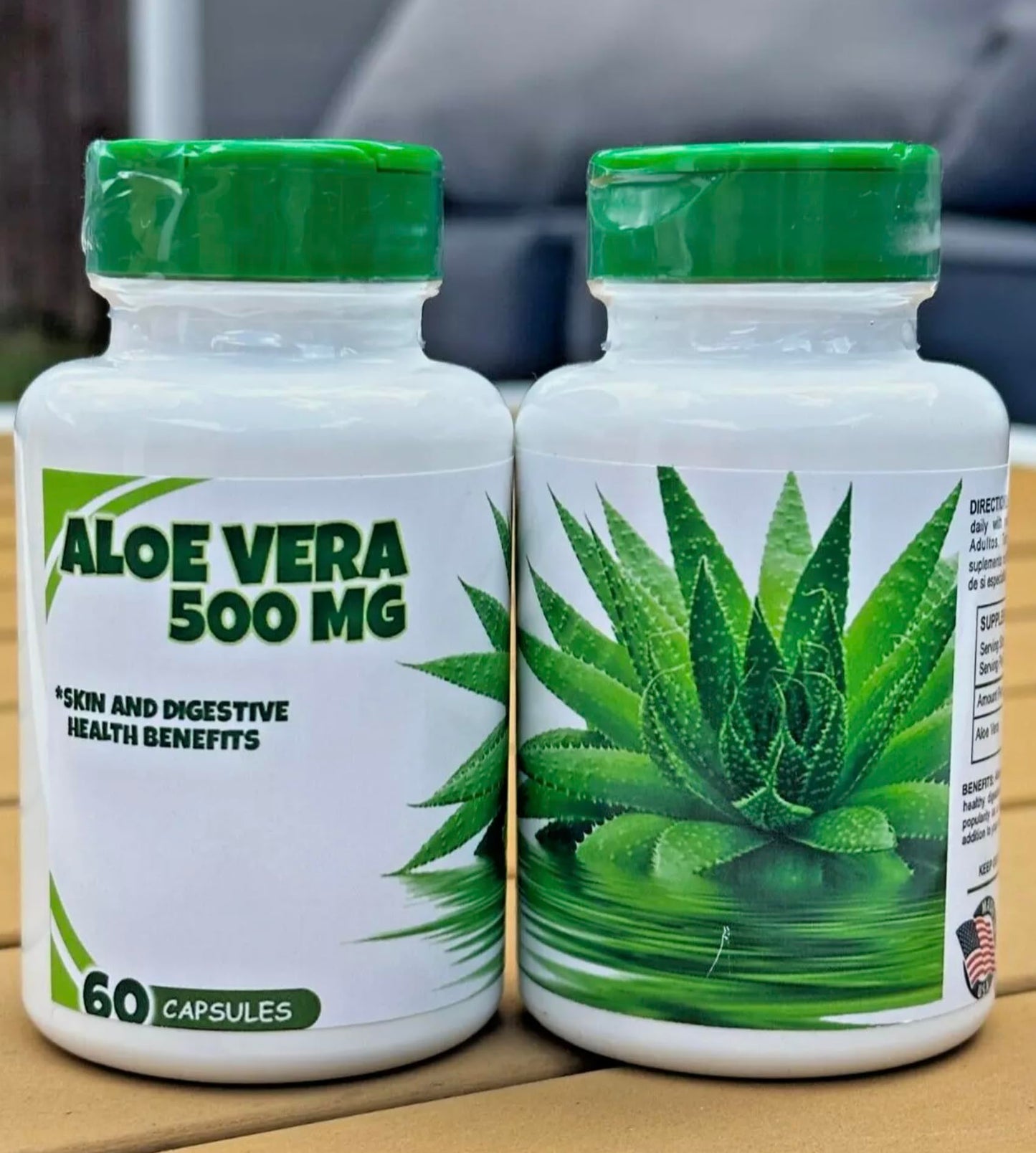 Generic Aloe Vera 500mg Extract Capsules, 60 Count