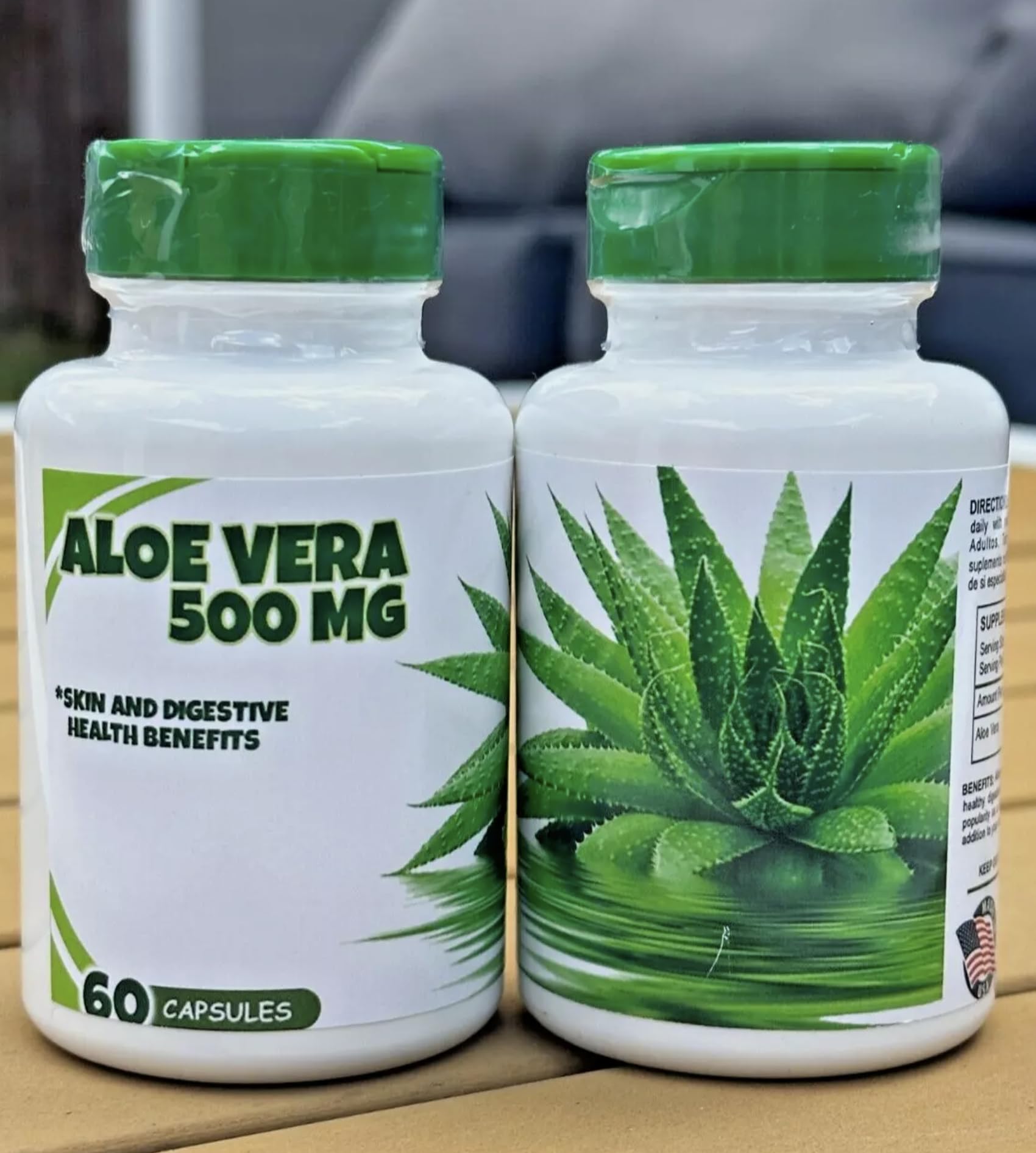 Generic Aloe Vera 500mg Extract Capsules, 60 Count
