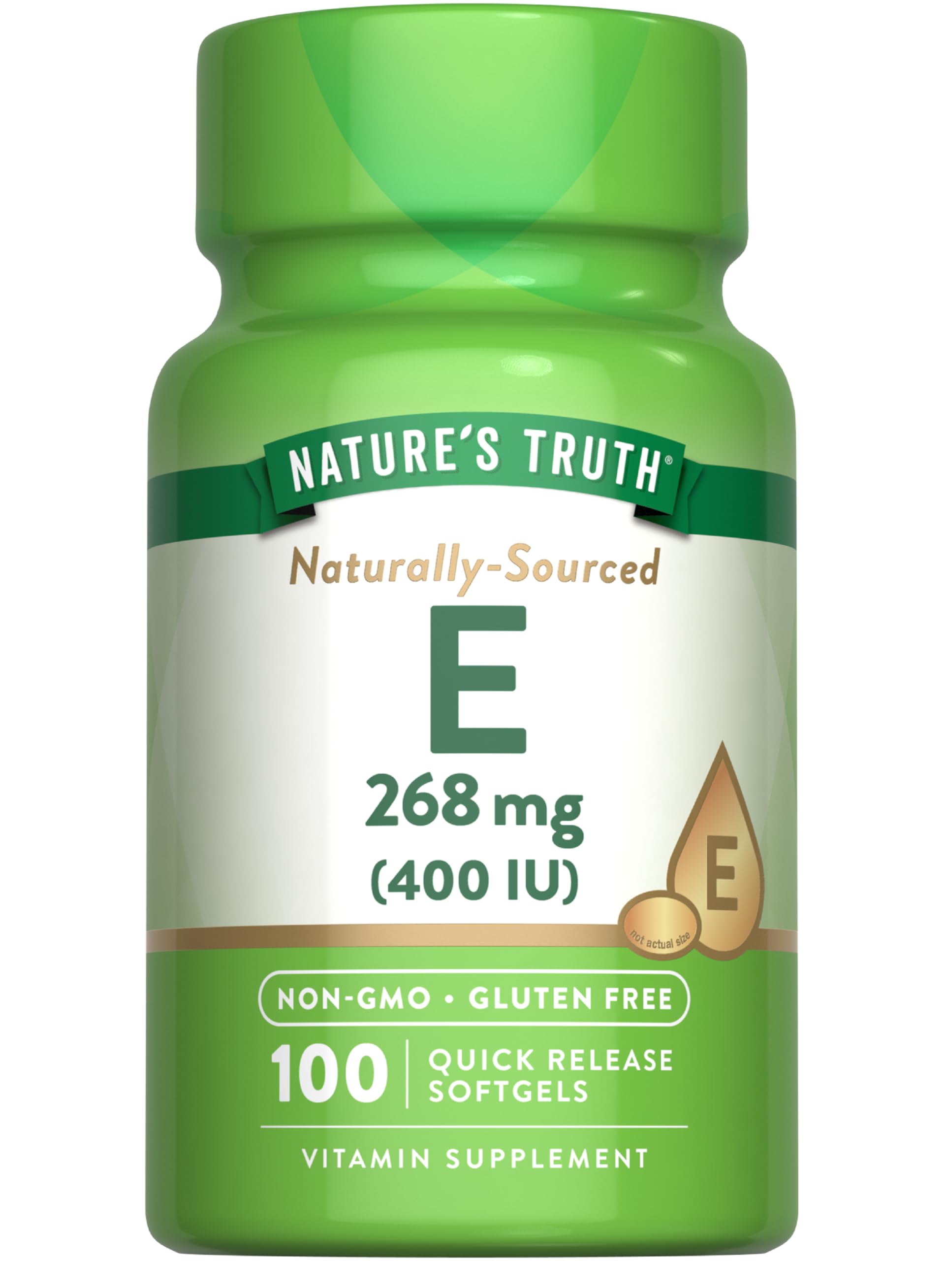 Nature's Truth Vitamin E 400 IU Softgels, 100 Count