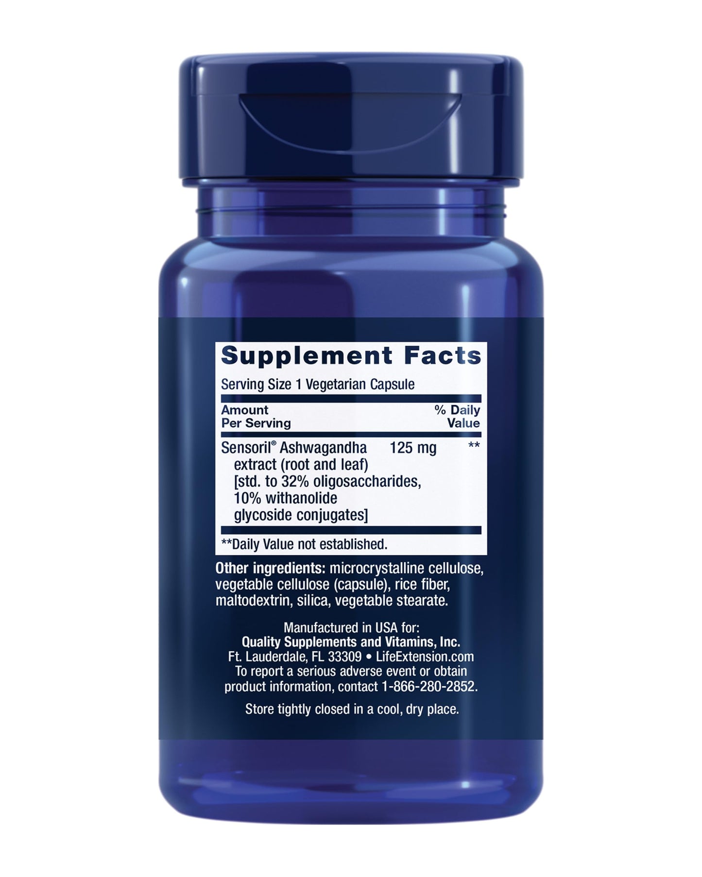 Life Extension Optimized Ashwagandha 60 Capsules