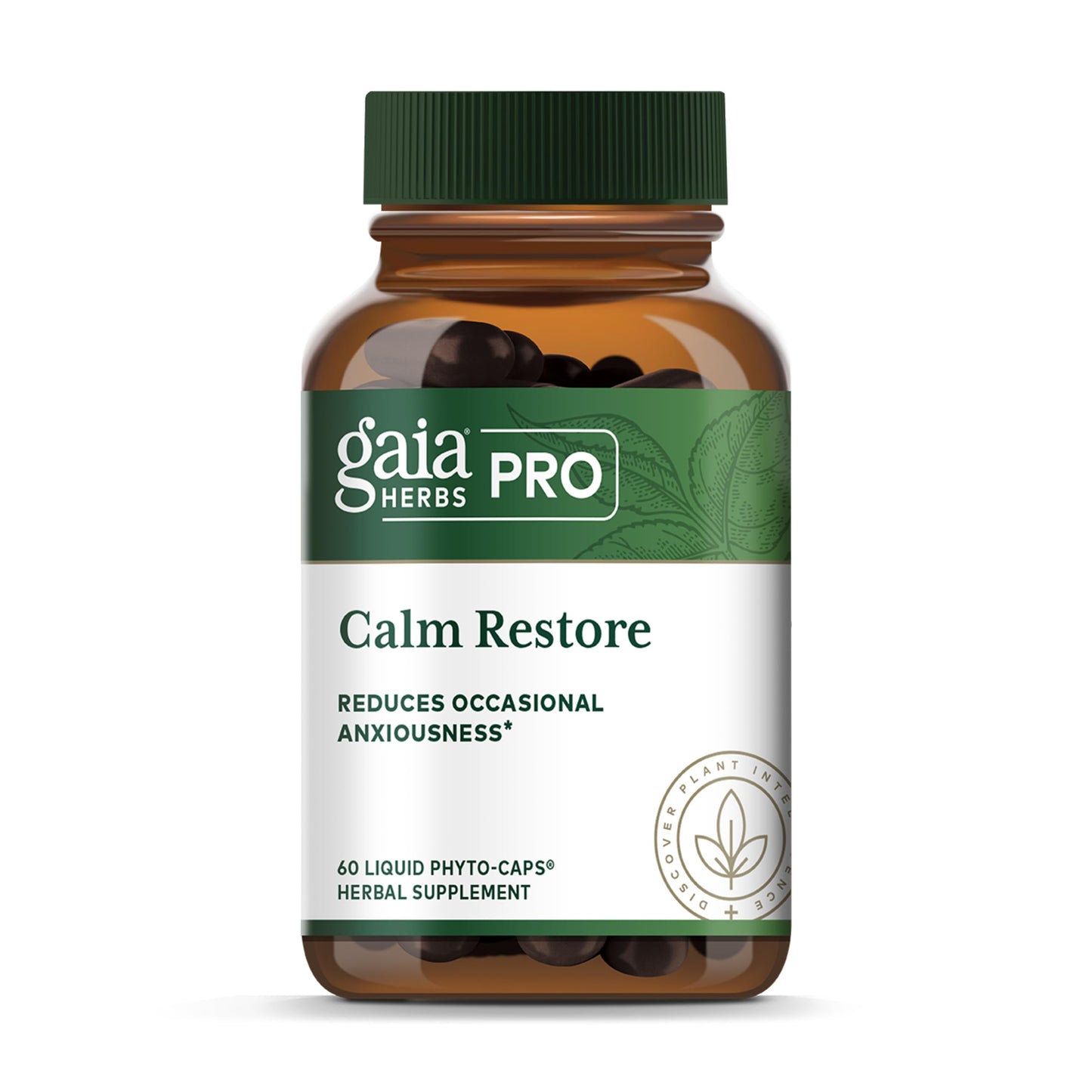 Gaia Herbs PRO Calm Restore - Nervous System Support Supplement Capsules, 60 Count