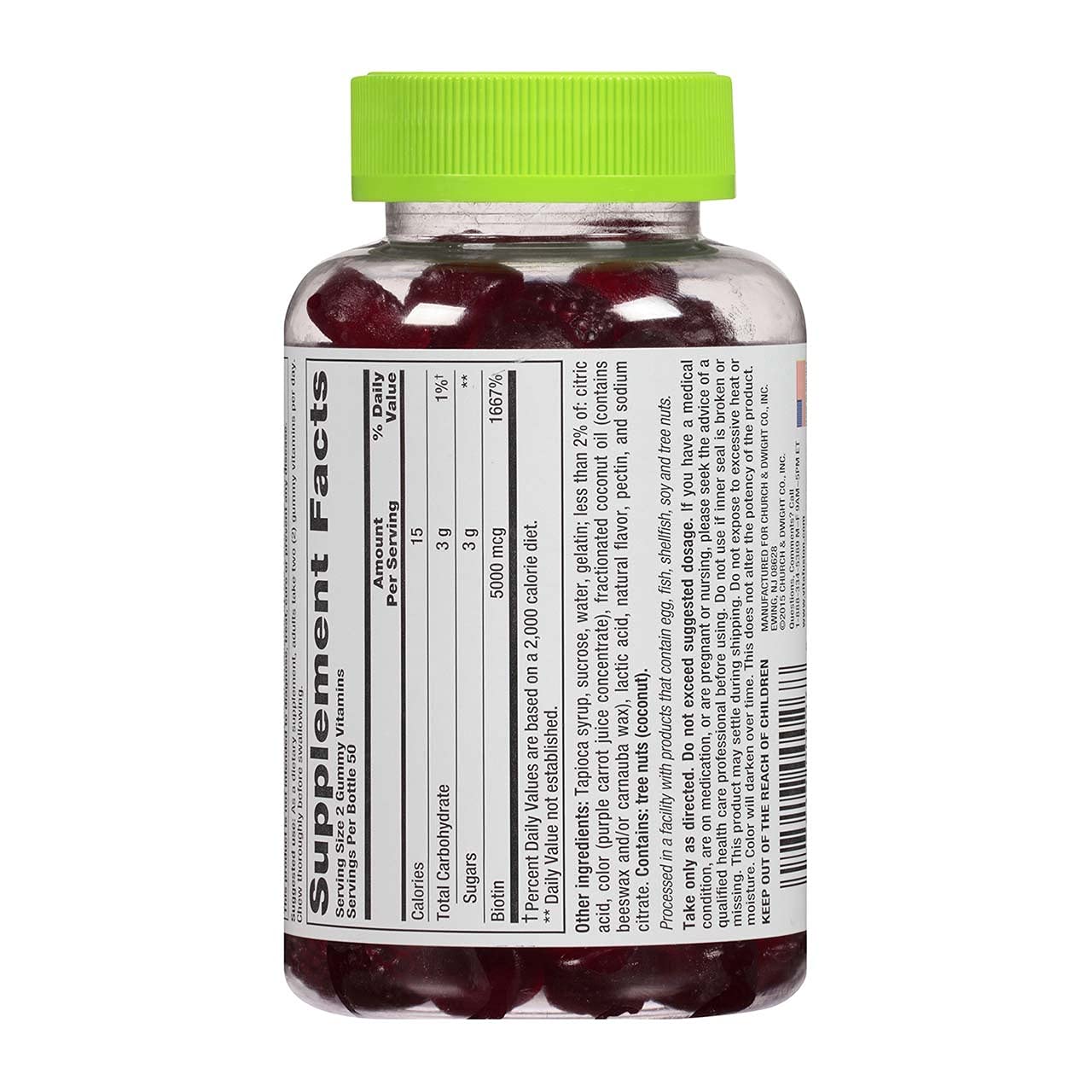 Vitafusion Biotin 5000 mcg Dietary Supplement Gummies 300 Gummies