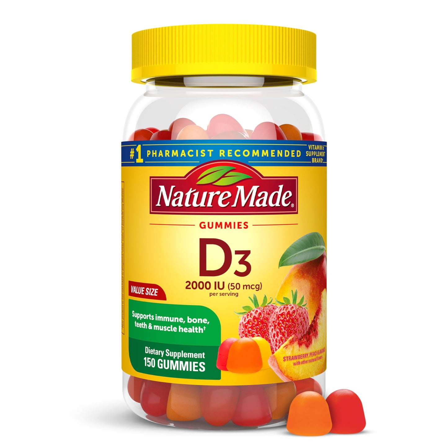 Nature Made Vitamin D3 2000 IU Gummy 150 Count
