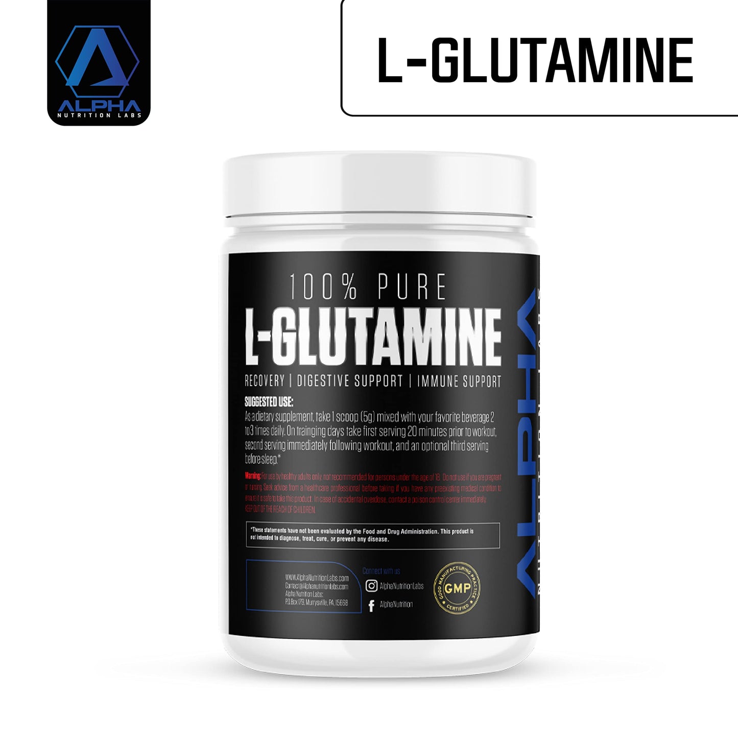 Alpha Nutrition Labs L-Glutamine Powder 500g