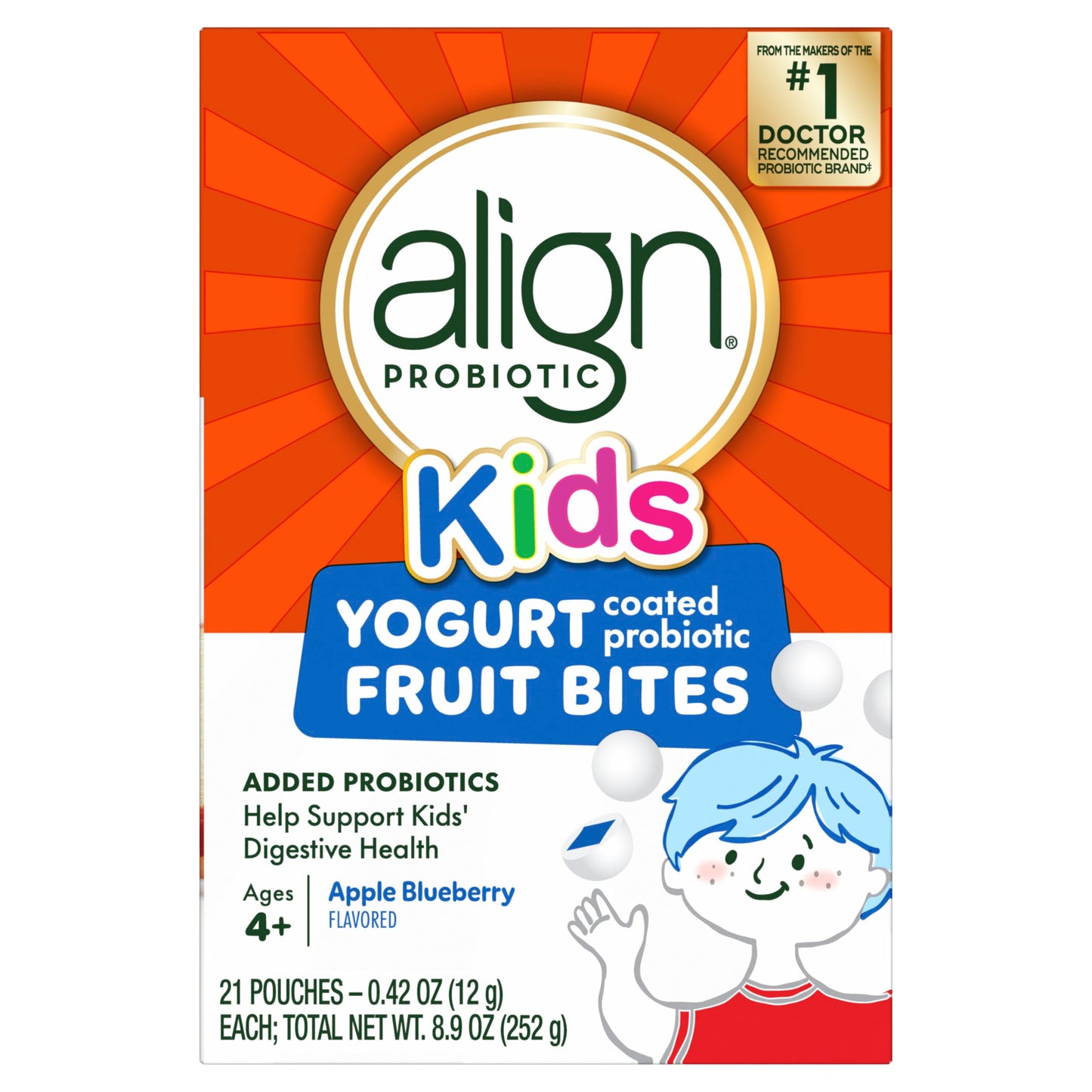 Align Probiotic Kids Yogurt Coated Probiotic Fruit Bites Capsule 105 Count