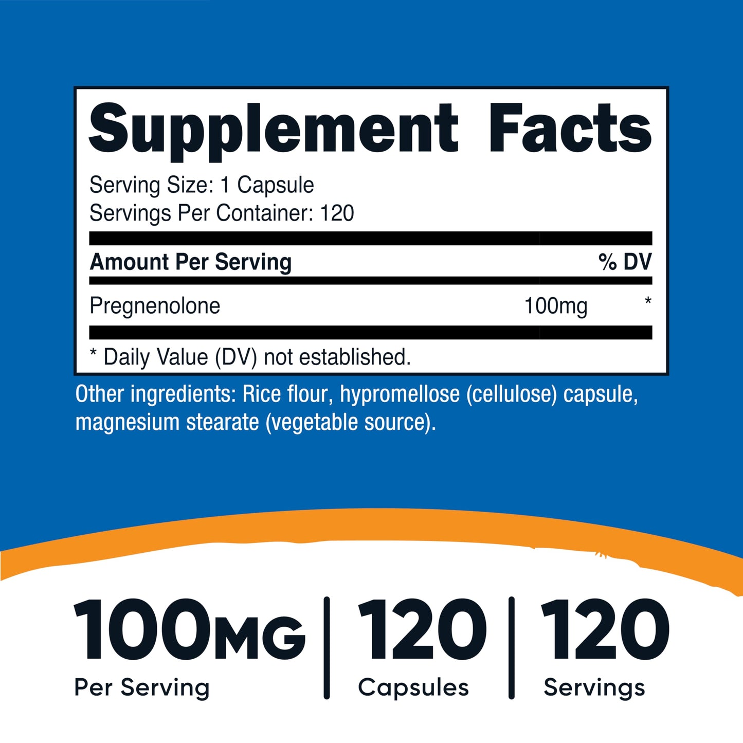 Nutricost Pregnenolone 100mg, 120 Capsules