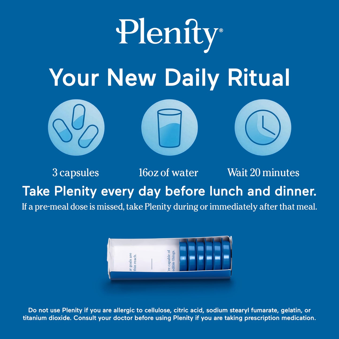 Plenity FDA-Cleared Weight Management Support Capsules, 168 Capsules