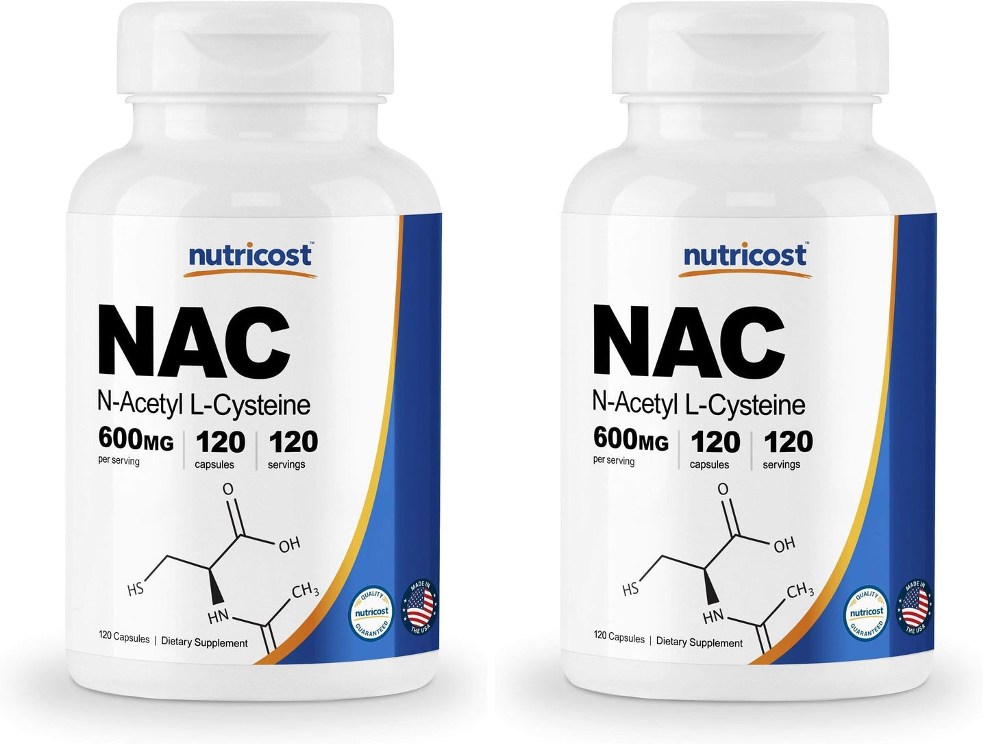 Nutricost N-Acetyl L-Cysteine (NAC) 600mg Capsules, 240 Count