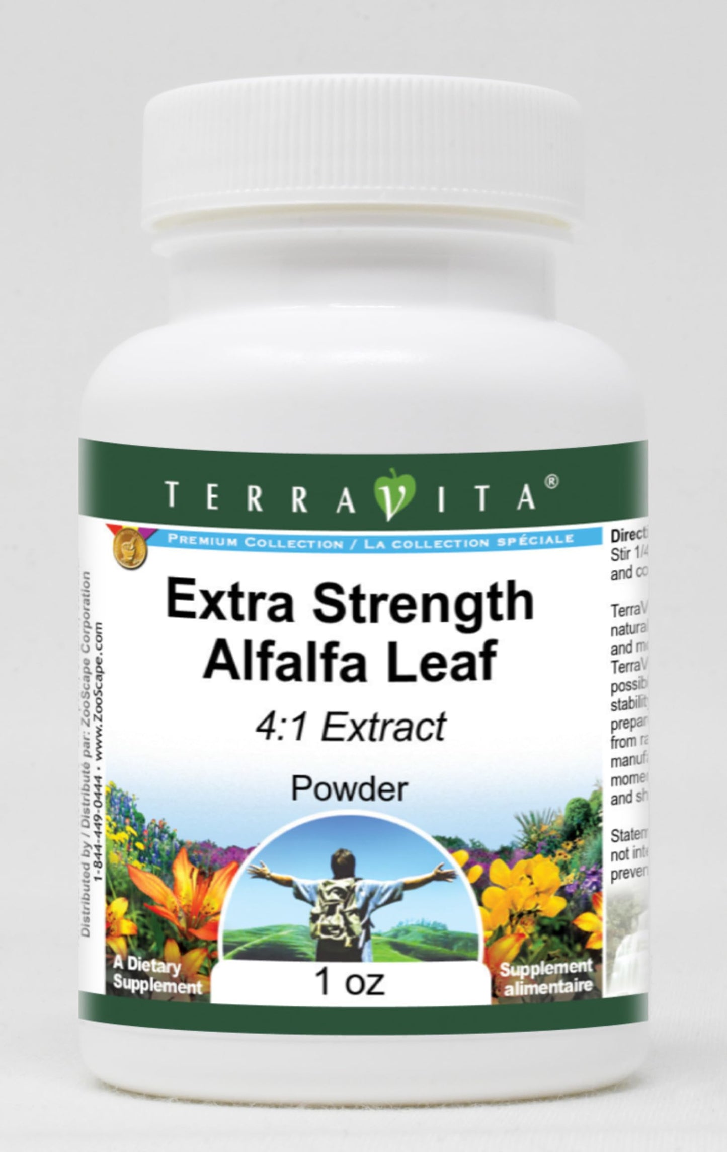 Terravita Alfalfa Leaf 4:1 Extract Powder, 1 oz