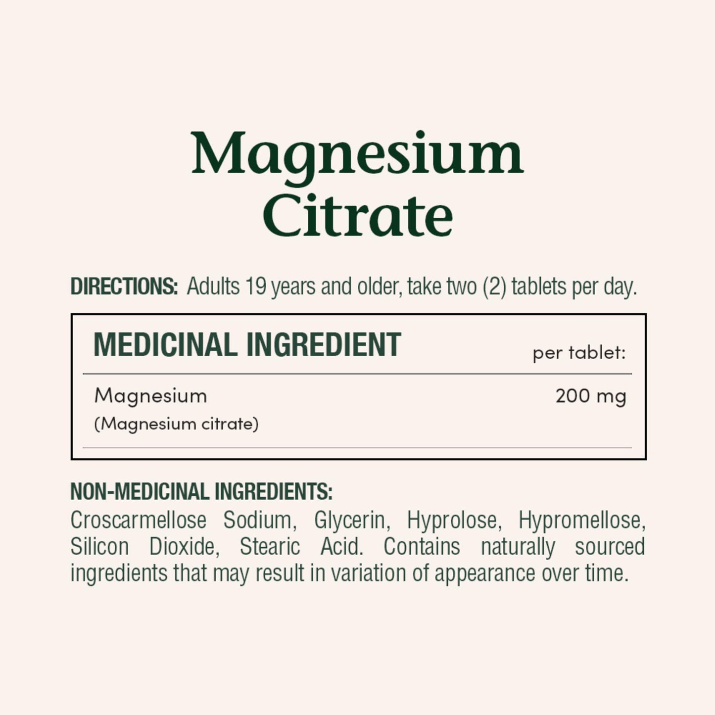 Nature's Bounty Magnesium Citrate 200 mg Tablets, 75 Count