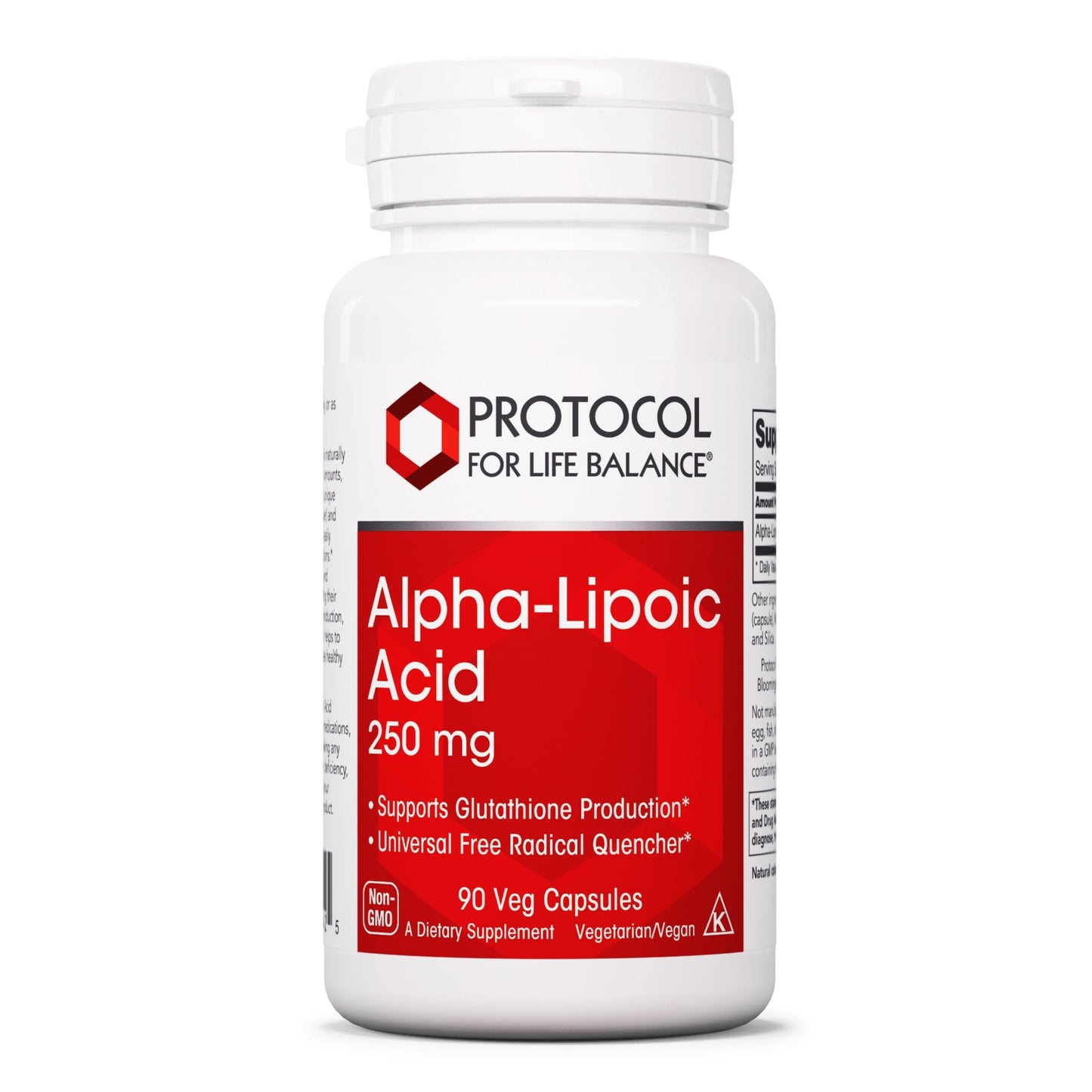 PROTOCOL FOR LIFE BALANCE Alpha Lipoic Acid 250mg Capsule, 90 Count