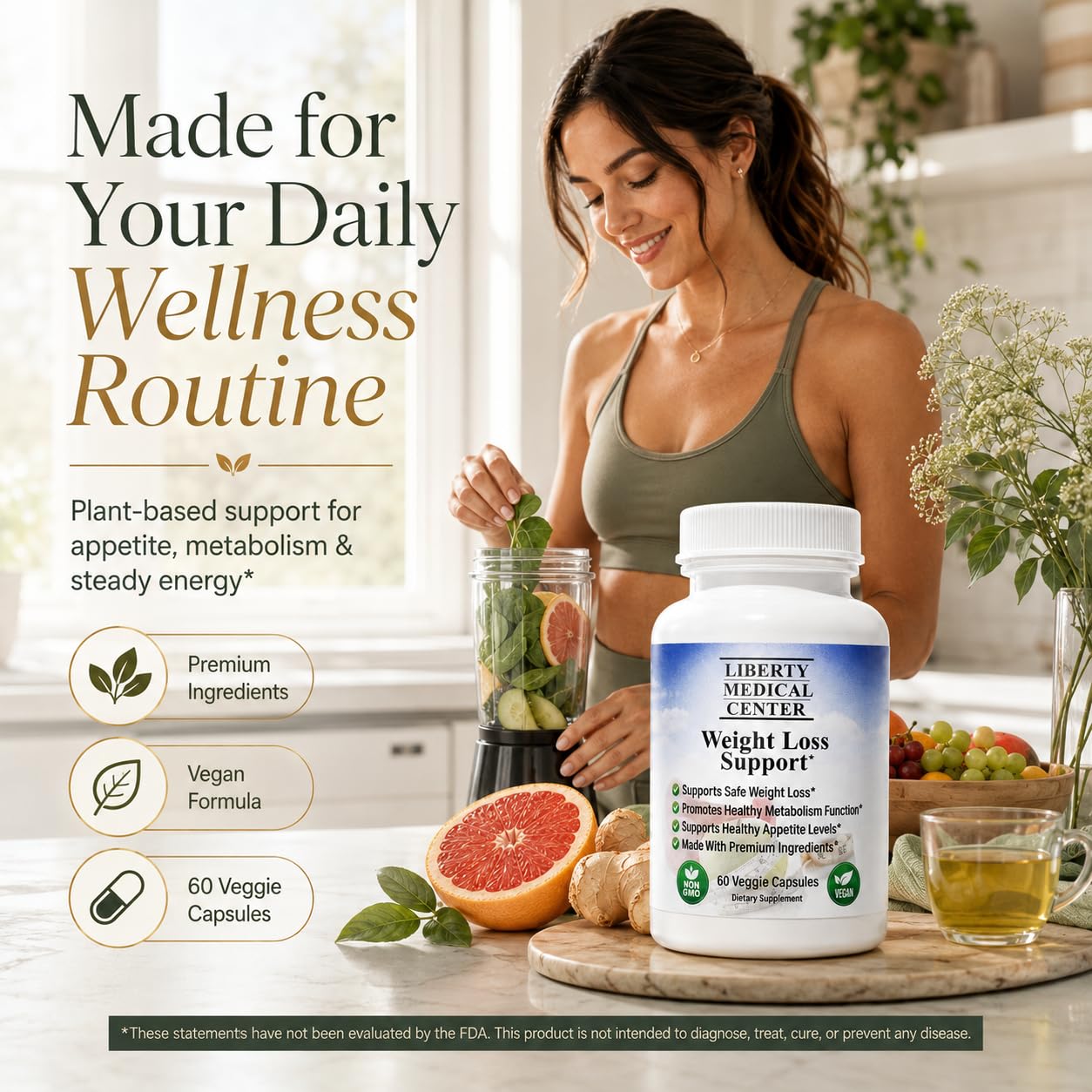 Liberty Medical Center Doctor Recommended Healthy Weight Loss Supplement Capsule 60 Count