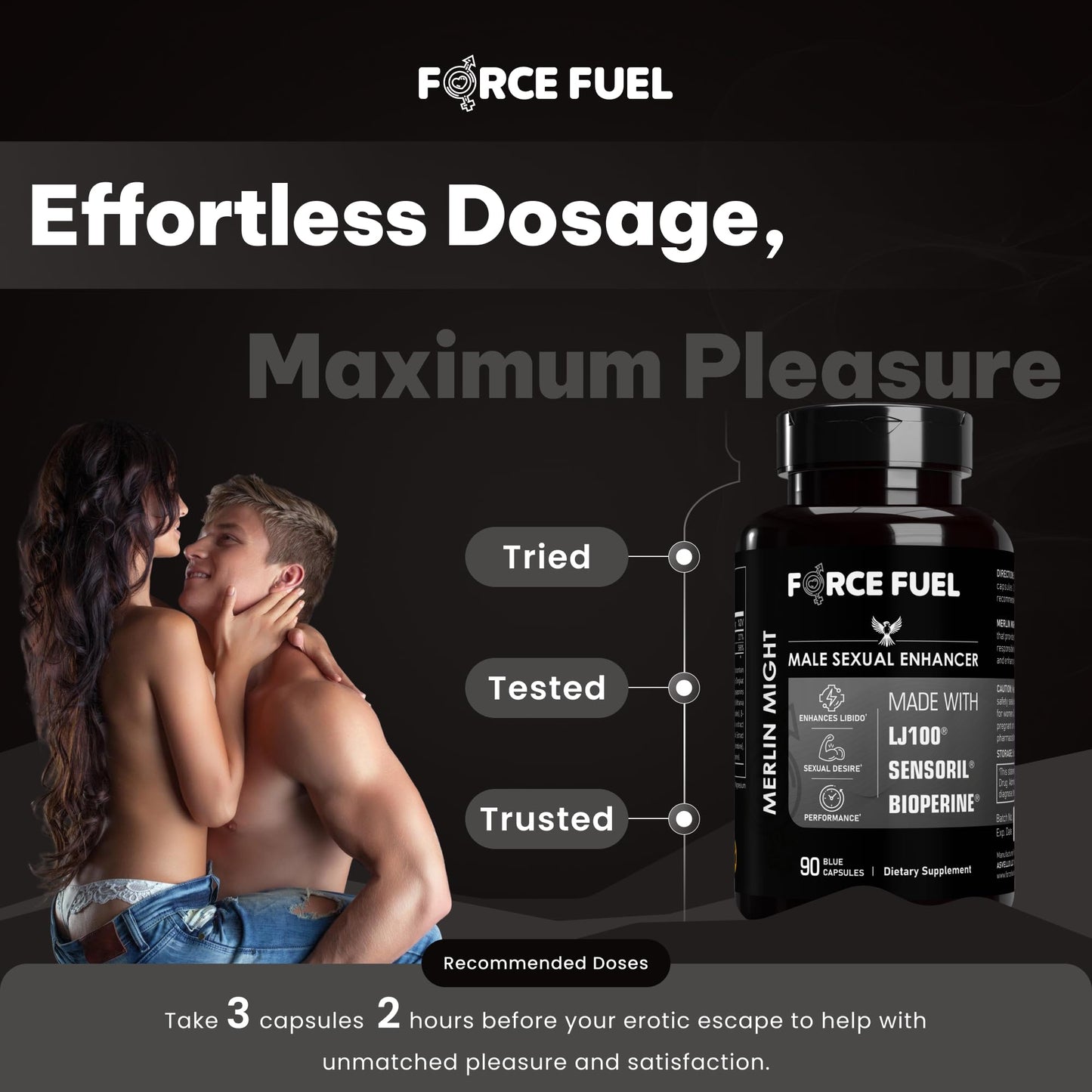 FORCE FUEL Sex Pills for Men Capsules 90 Count