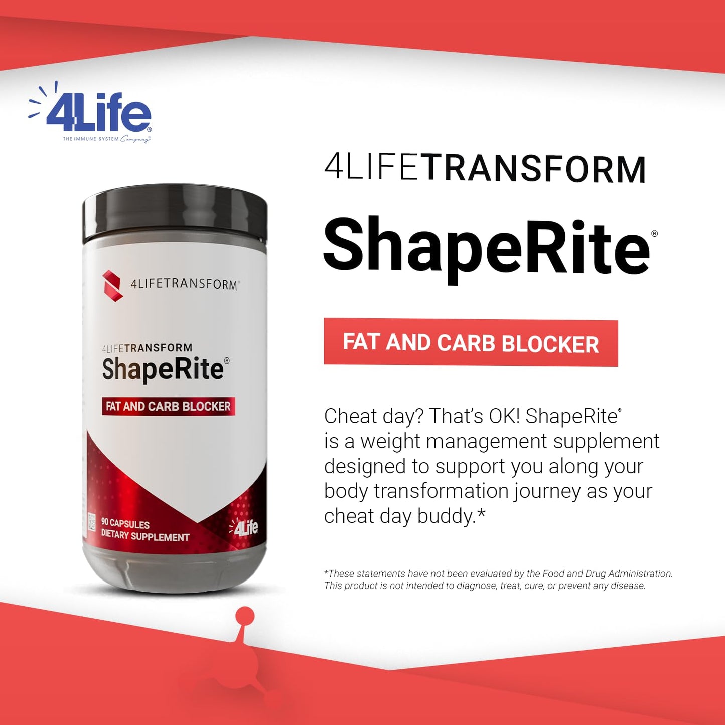 4Life ShapeRite Body Wellness Support with Chitosan, 90 Capsules