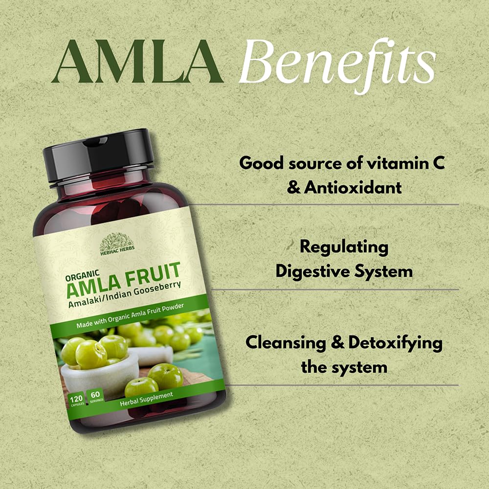 Hebhac Herbs Amla Capsules 120 Count