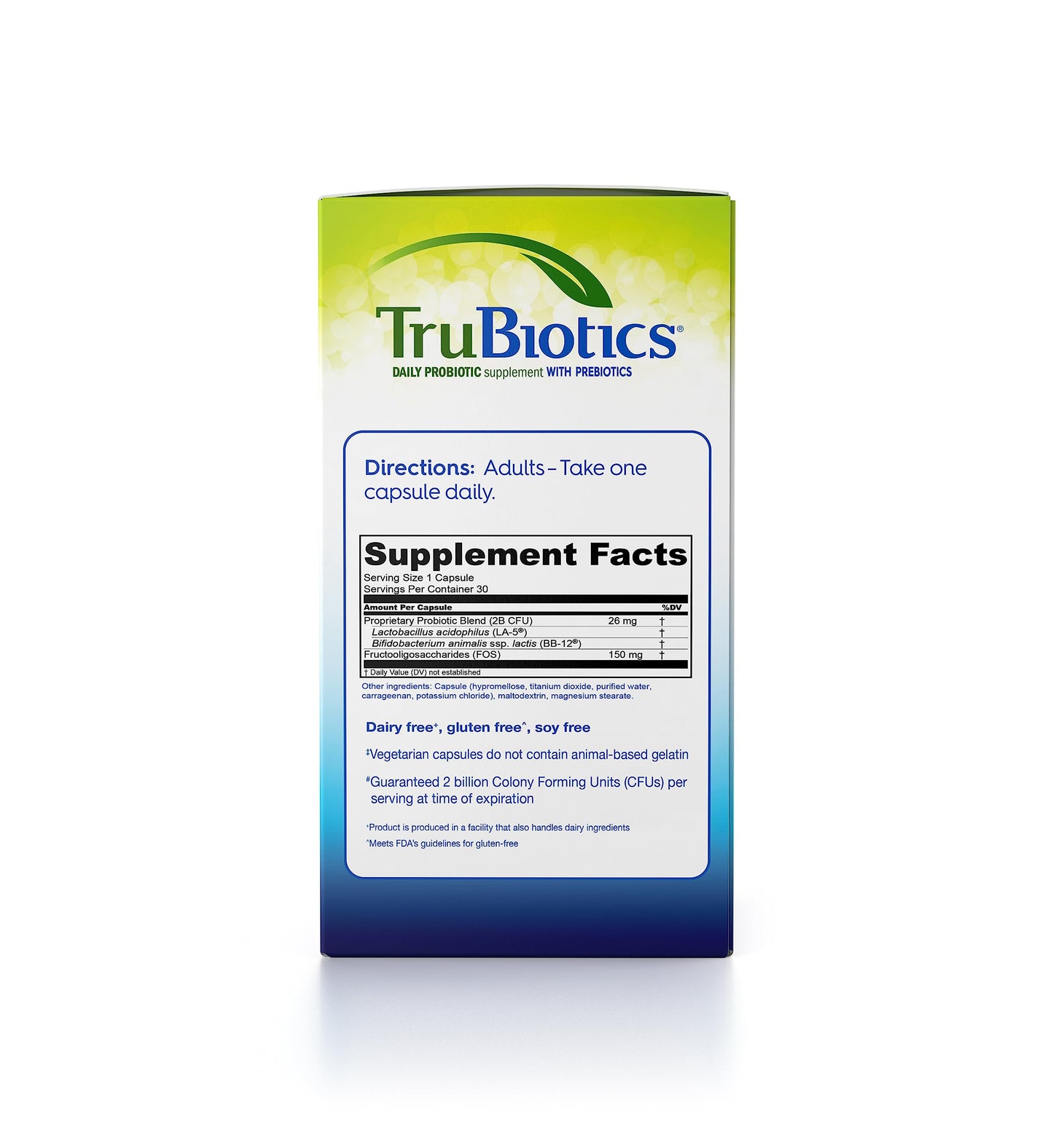 TruBiotics Probiotics for Digestive & Immune Health, 30 Capsules