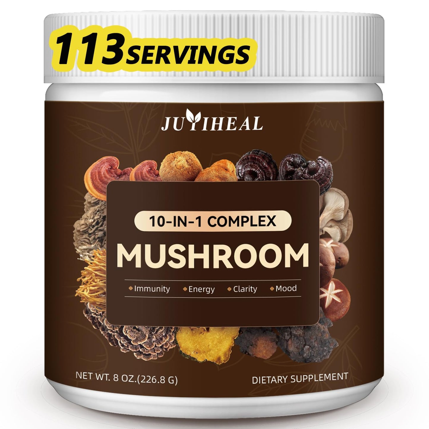 JUYIHEAL 10-in-1 Mushroom Powder 8oz