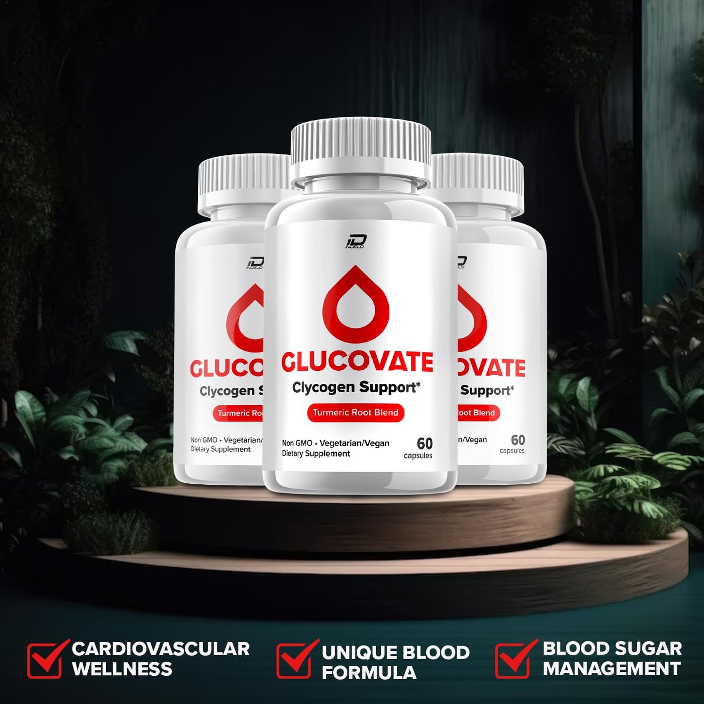 Indelo Glucovate Capsules 60 Count