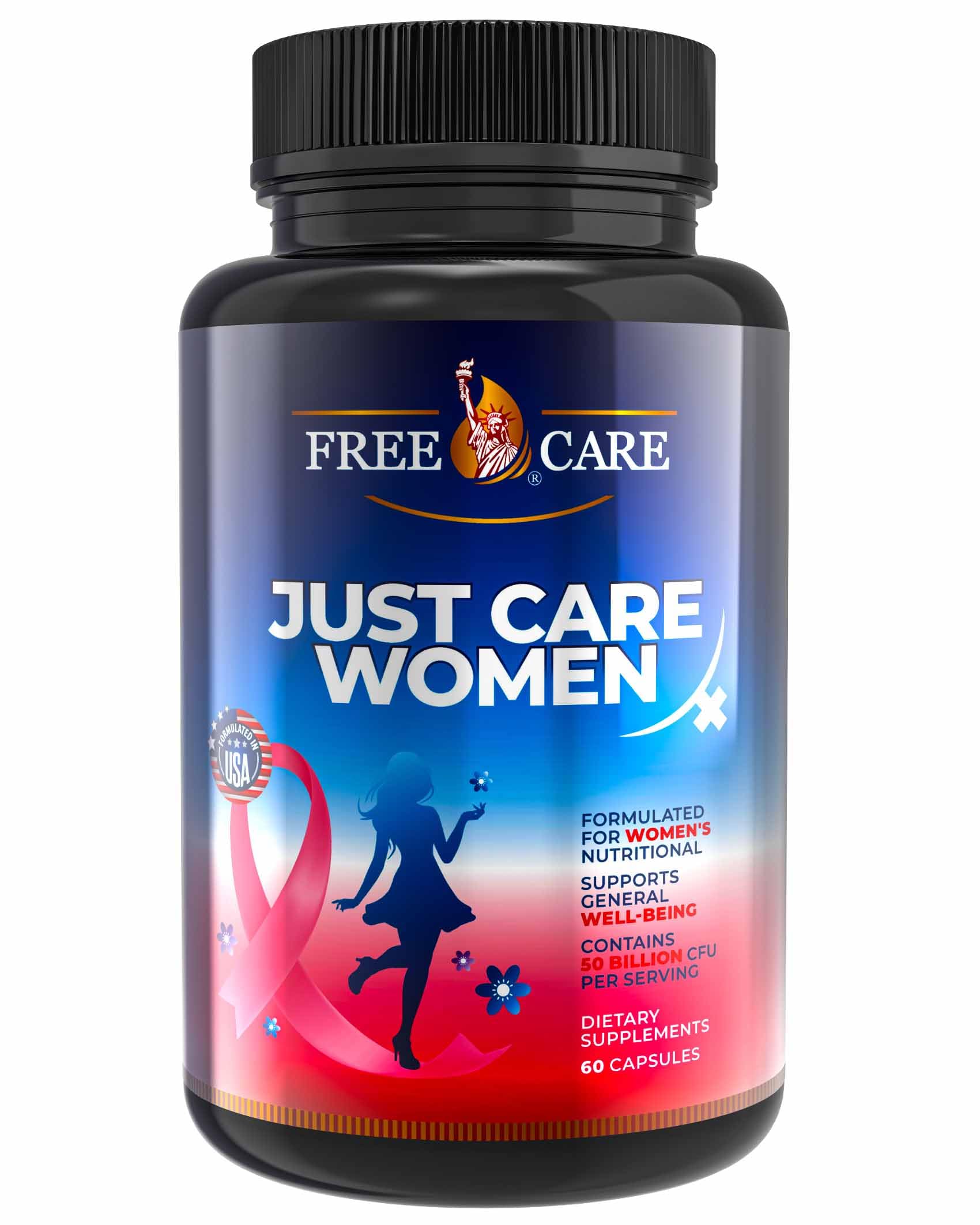FreeCare Probiotics for Women 50 Billion CFU 8 Strains, 60 Capsules