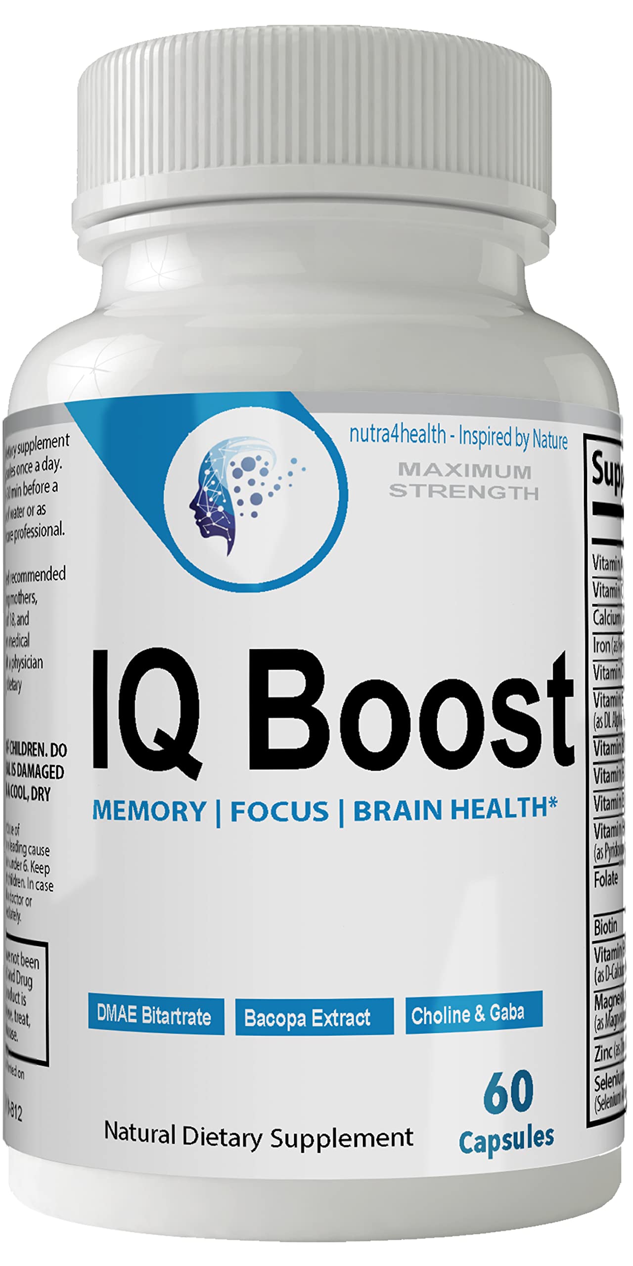 nutra4health IQ Boost Smart Pill Capsule, 60 Count
