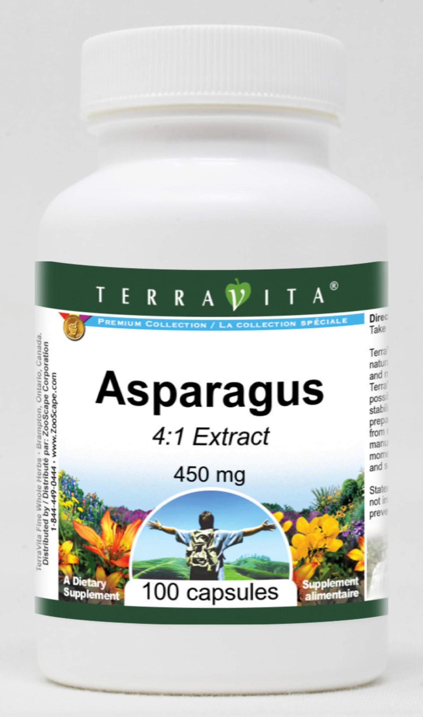 Terravita Asparagus 4:1-450 mg Capsules, 100 Count