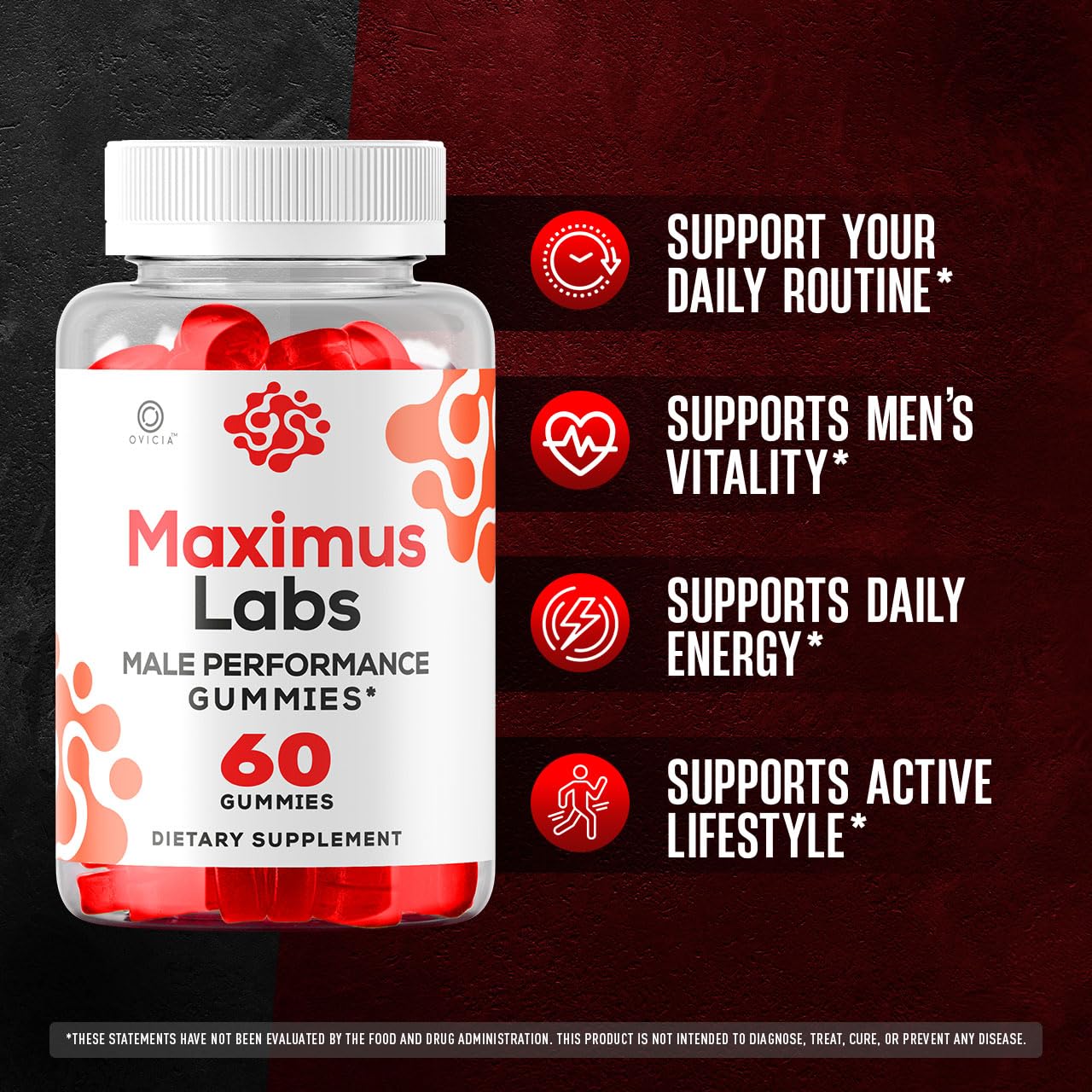 OVICIA Maximus Labs Gummies, 120 Gummies