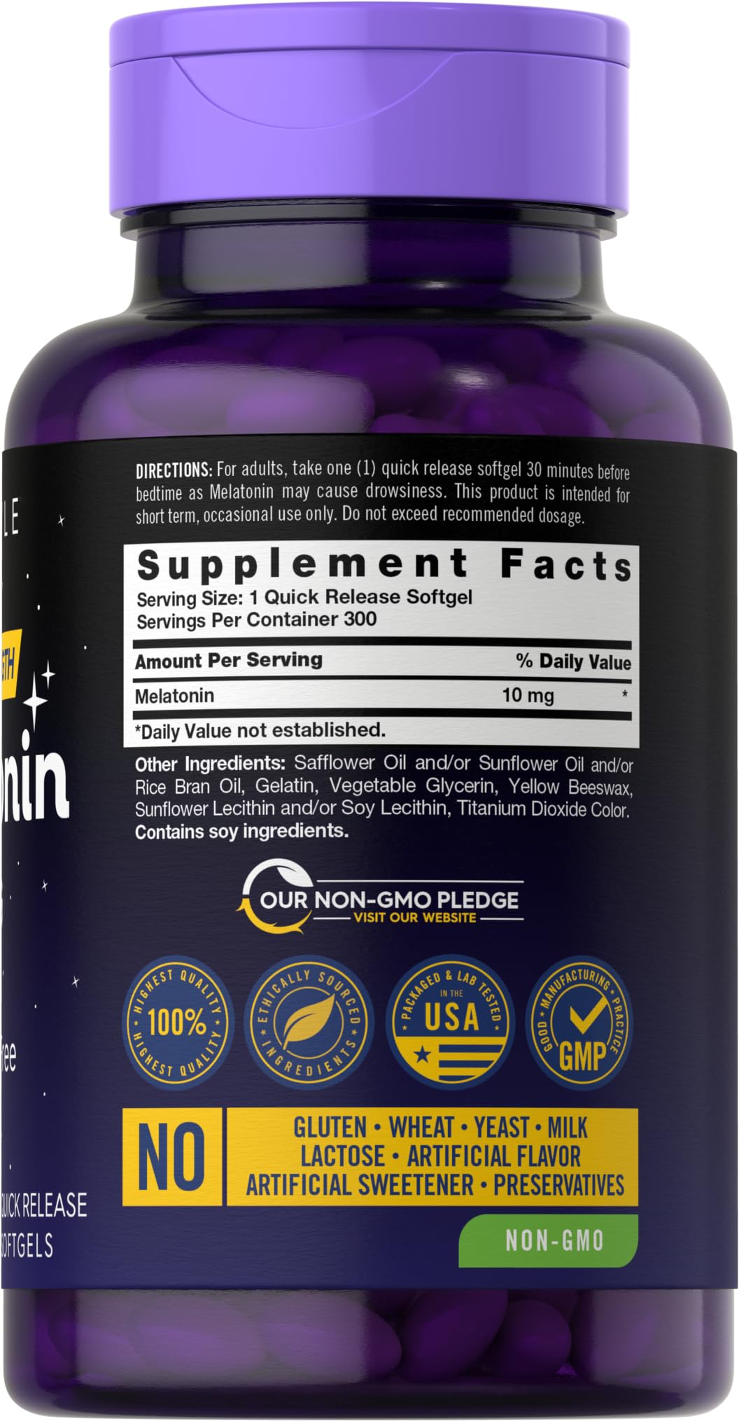 Carlyle Melatonin 10mg Softgels 300 Count