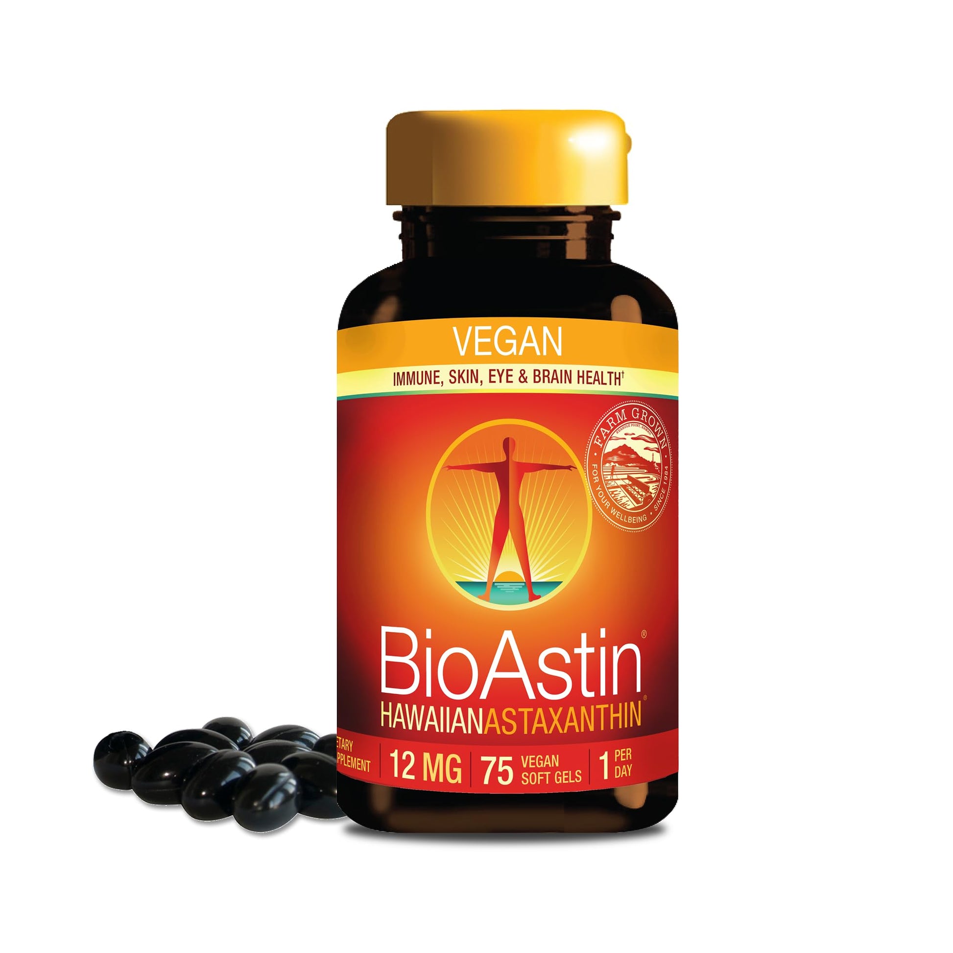 Nutrex Hawaii Vegan BioAstin Hawaiian Astaxanthin Softgels, 75