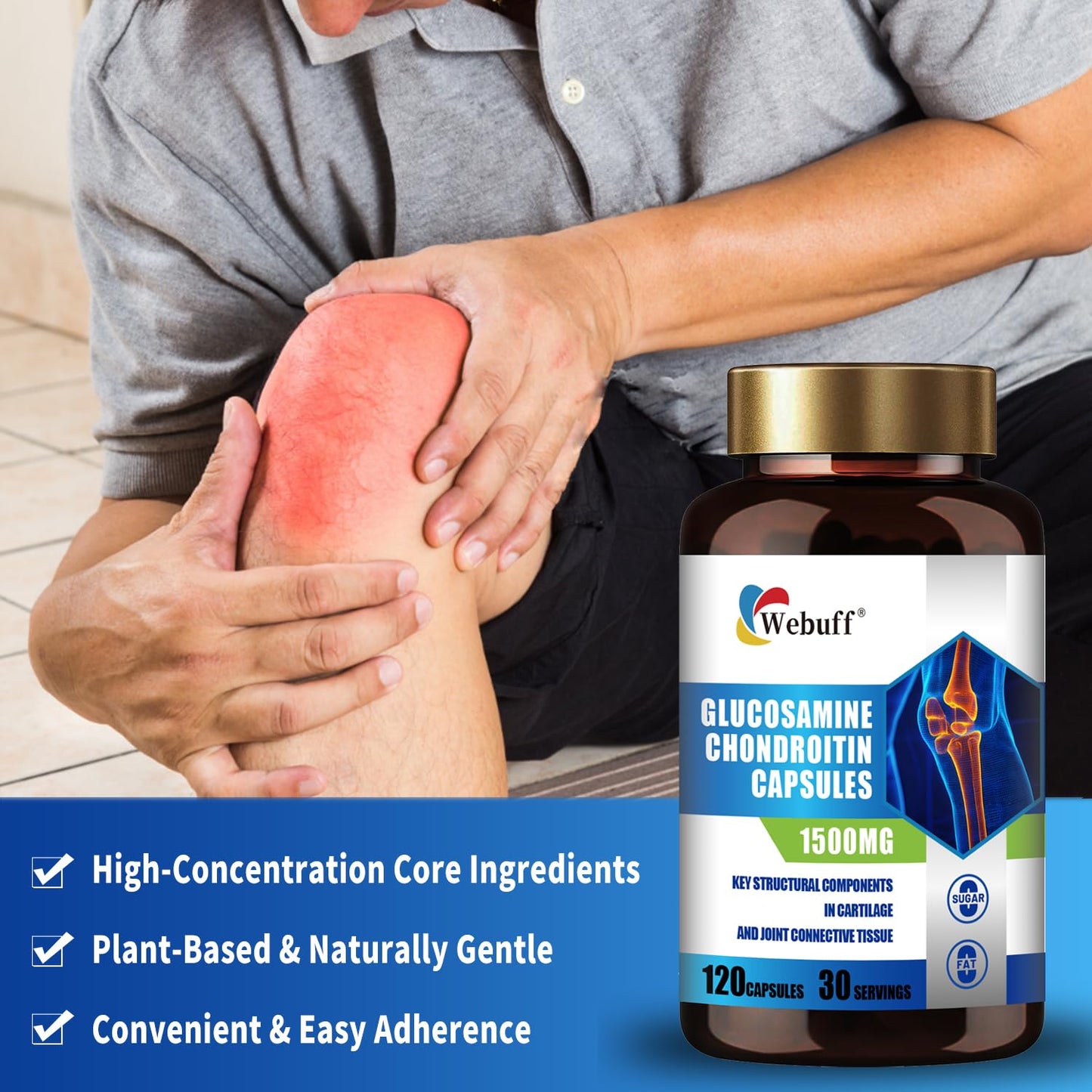 Webuff Glucosamine Chondroitin Capsules 120 Capsules