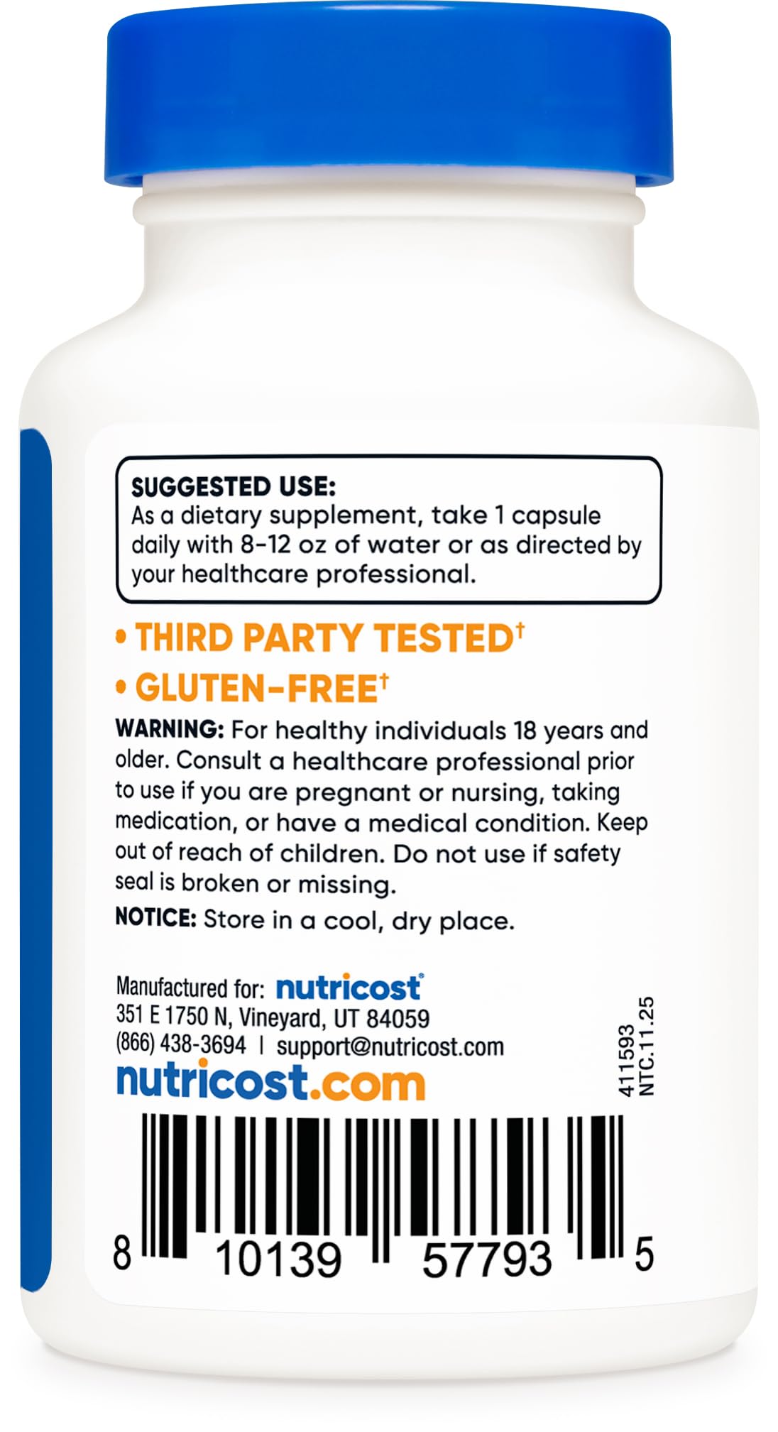 Nutricost Vegan Vitamin D3 (5,000 IU) Capsules 60