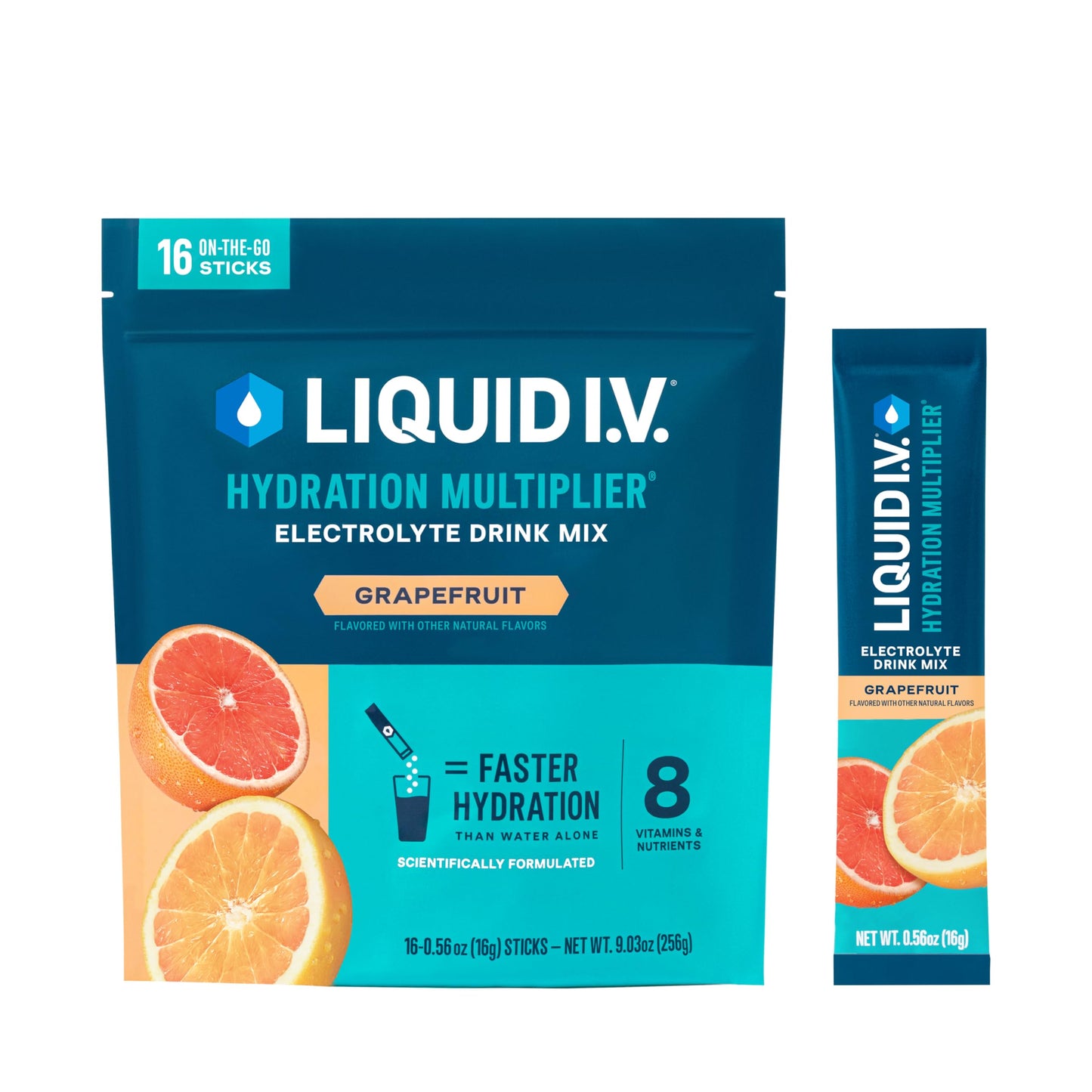Liquid I.V. Hydration Multiplier Grapefruit Powder 9.03 Ounce