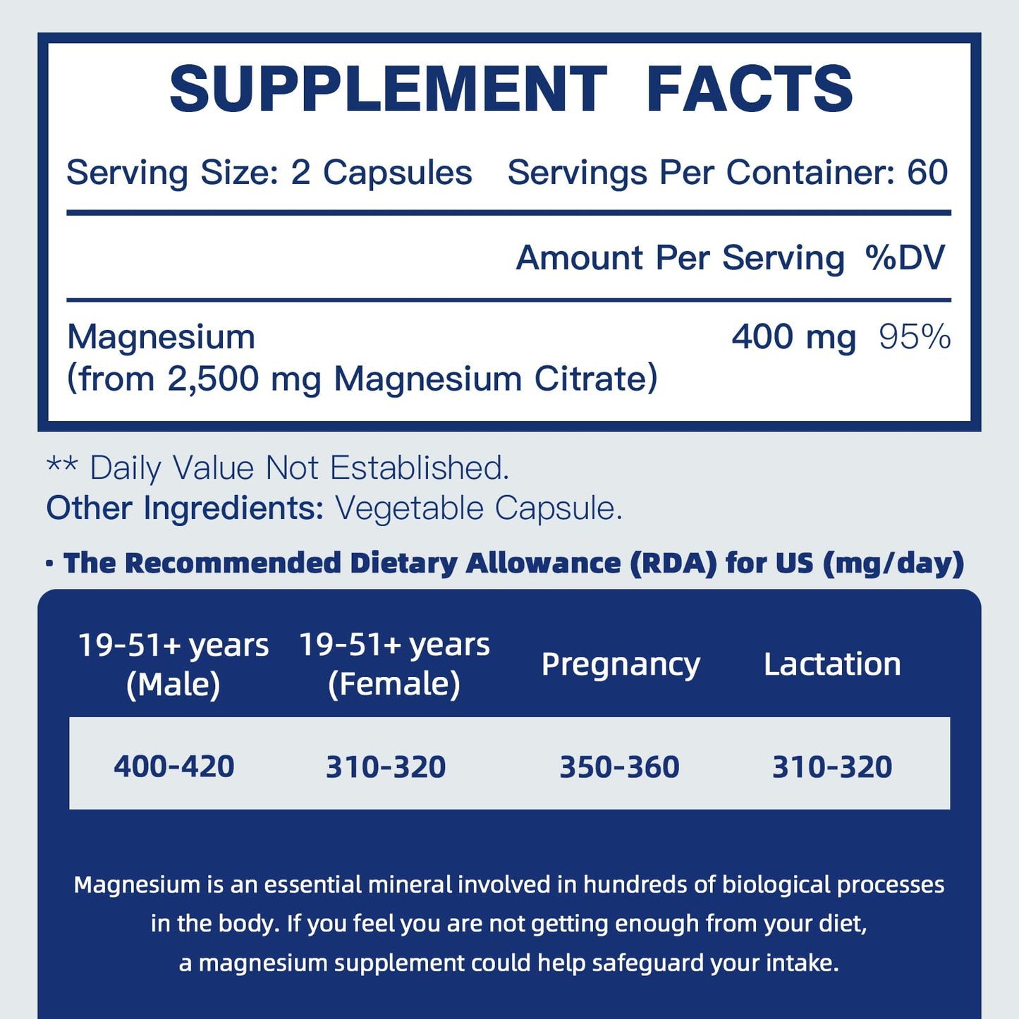 DRFOSTER Magnesium Citrate Capsules 120 Count