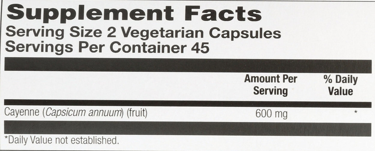 Solaray Cayenne Extra Hot VegCap 90