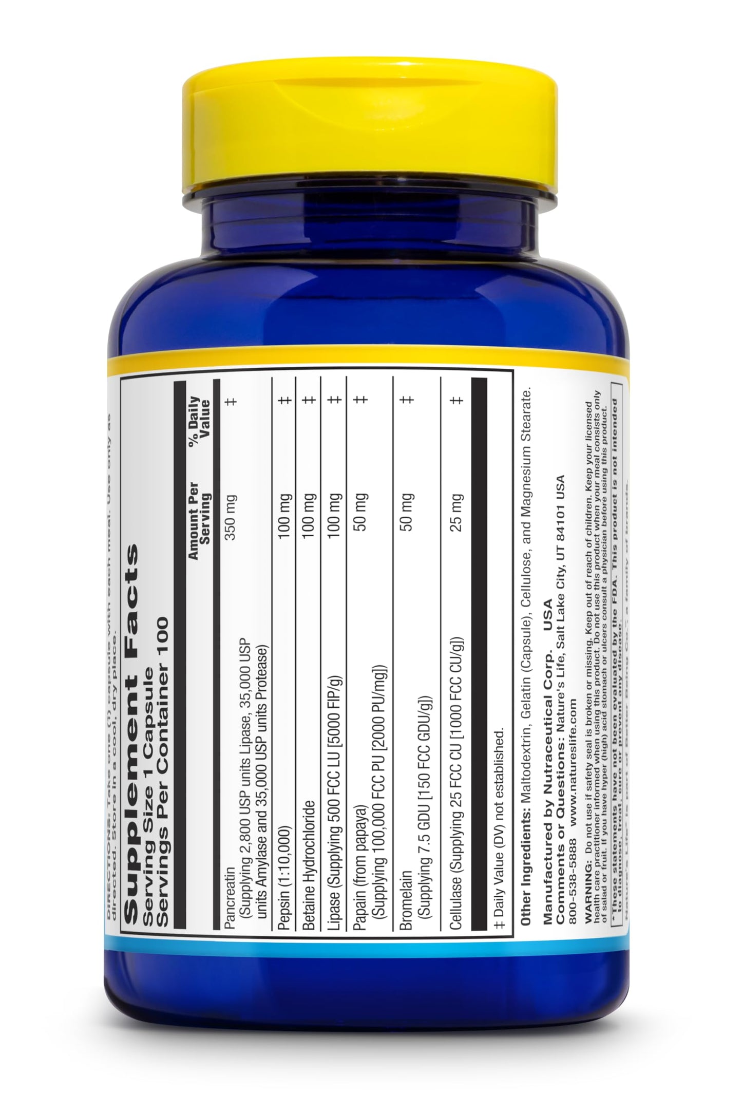 Nature's Life Enzyme Aid Digest Tablet, 100 Tablets
