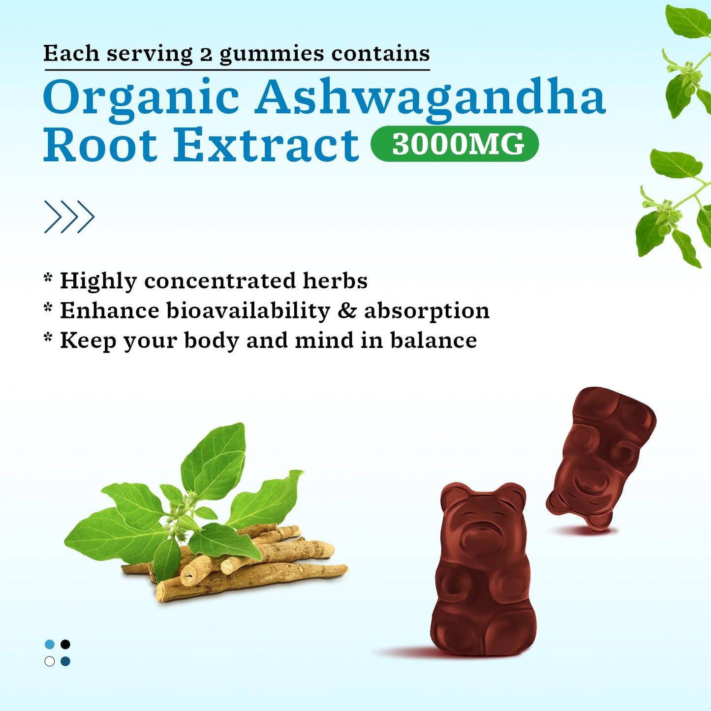 Vazatisi Ashwagandha Gummies, 120 Gummies